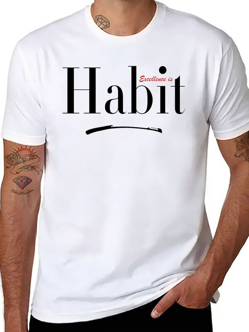 Excellence Is Habit Relaxed Everyday Tee – Lightweight And Durable Cotton