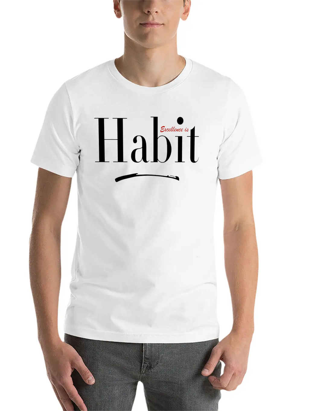 Excellence Is Habit Relaxed Everyday Tee – Lightweight And Durable Cotton