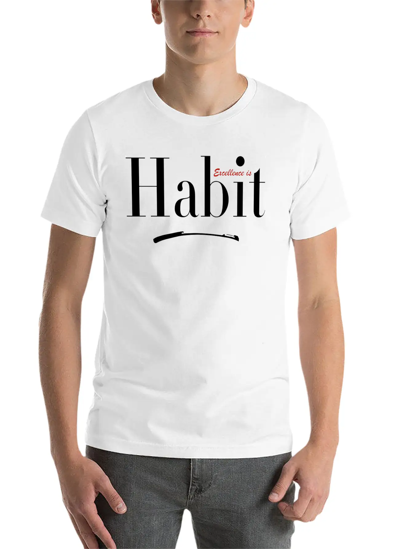 Excellence Is Habit Relaxed Everyday Tee – Lightweight And Durable Cotton