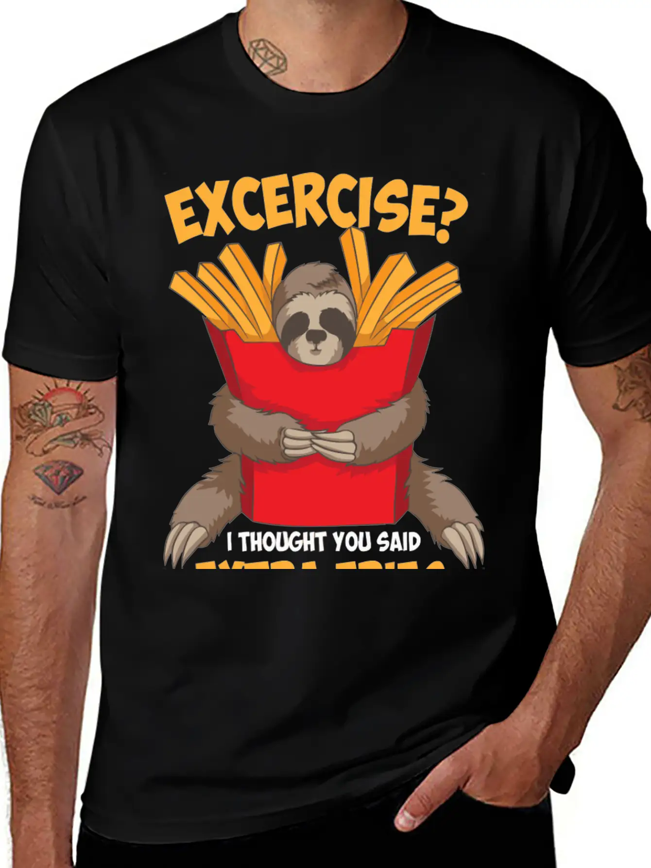 Excercise I Thought You Said Extra Fries Funny Classic Cotton Tee – Unisex Comfort For Any Season