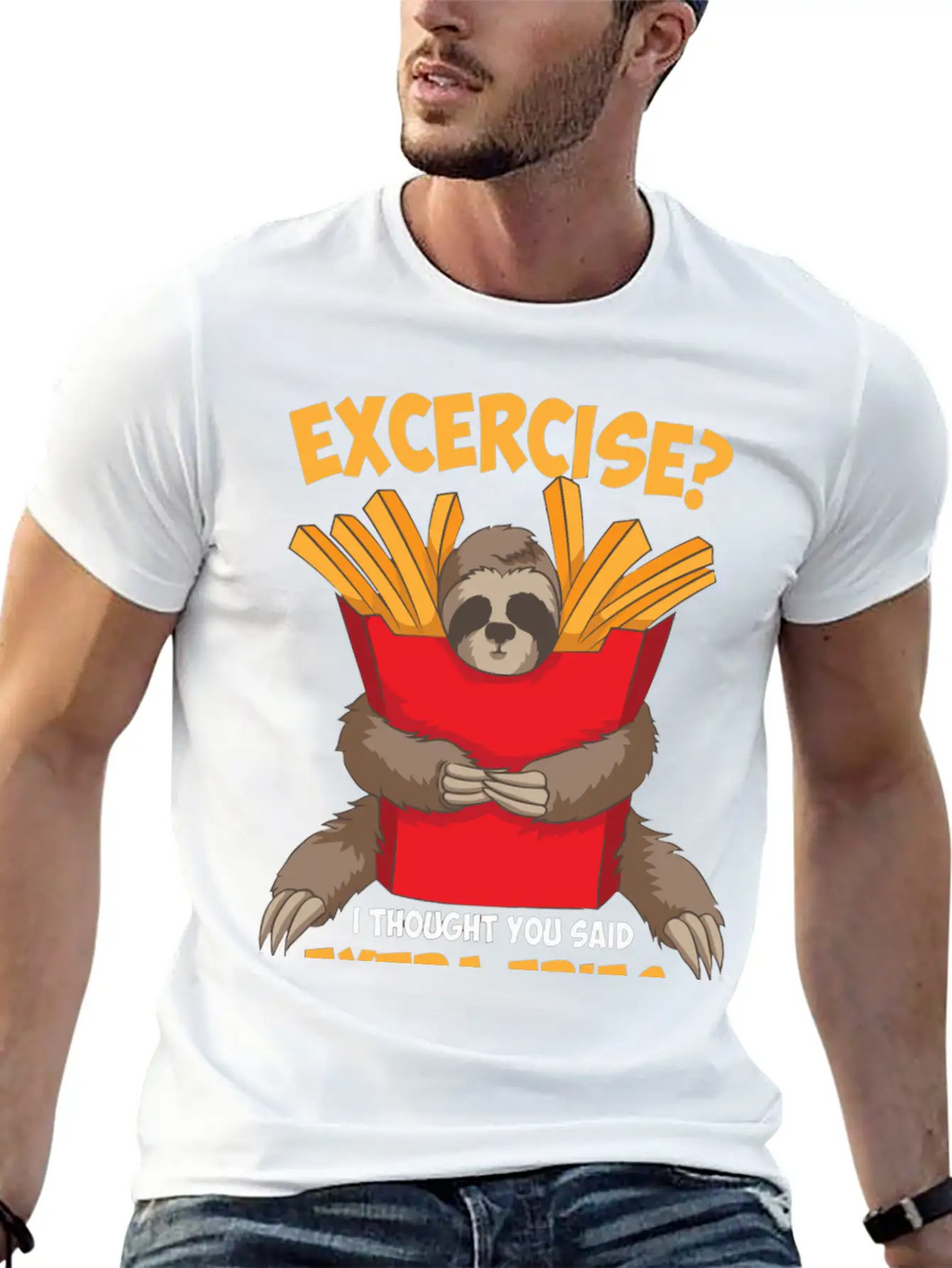 Excercise I Thought You Said Extra Fries Funny Classic Cotton Tee – Unisex Comfort For Any Season