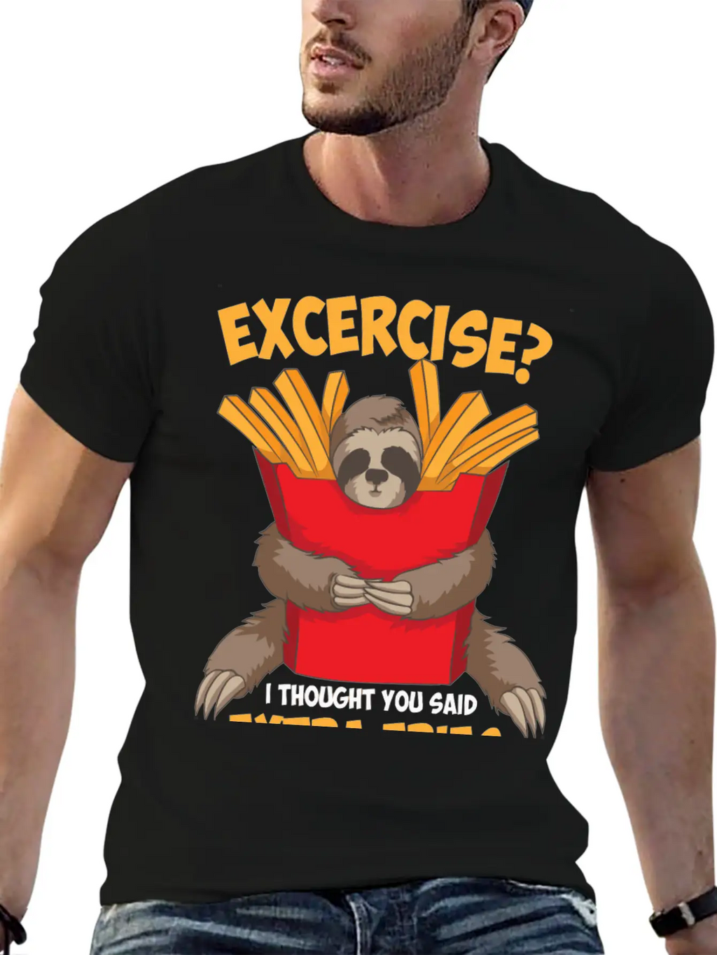 Excercise I Thought You Said Extra Fries Funny Classic Cotton Tee – Unisex Comfort For Any Season