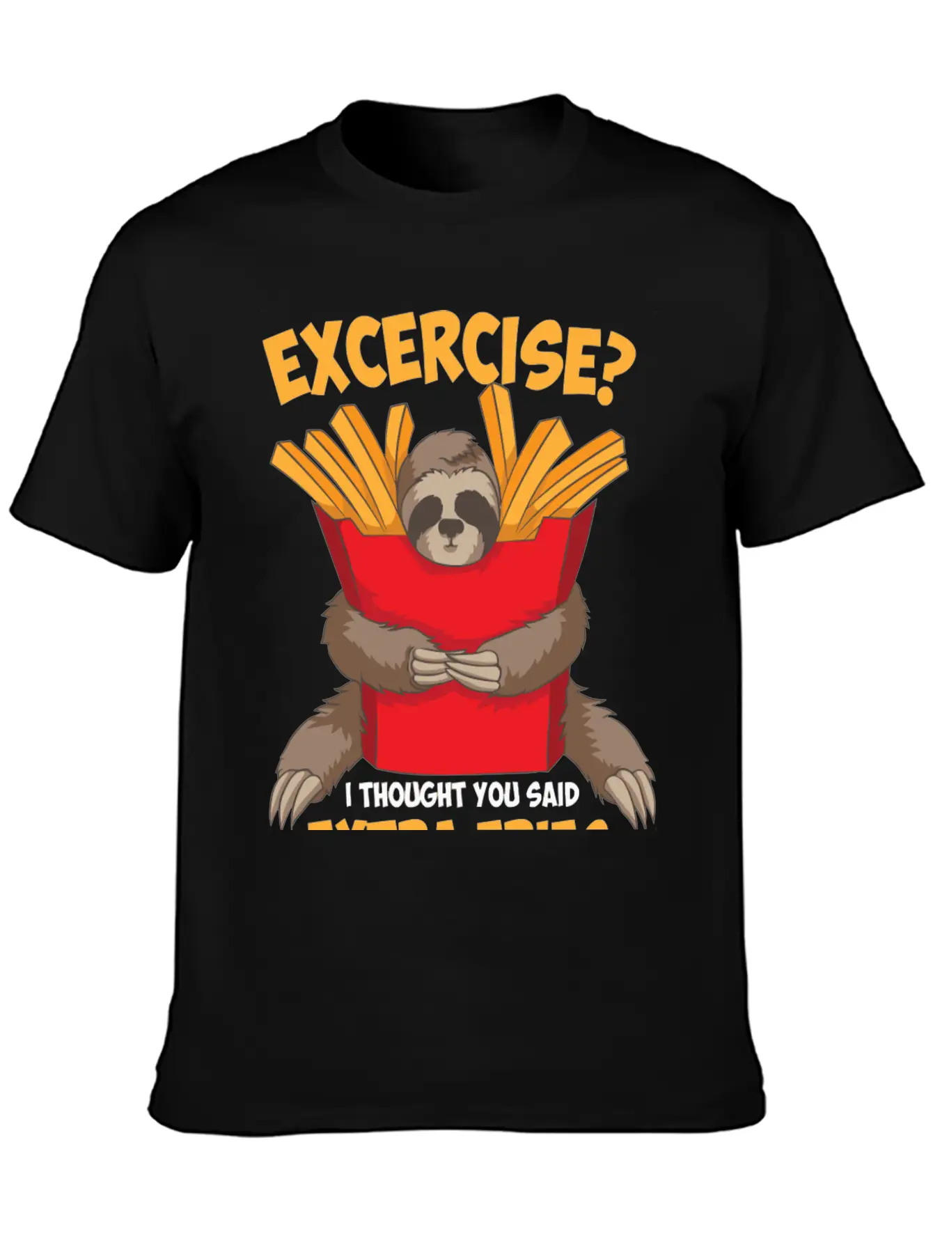 Excercise I Thought You Said Extra Fries Funny Classic Cotton Tee – Unisex Comfort For Any Season