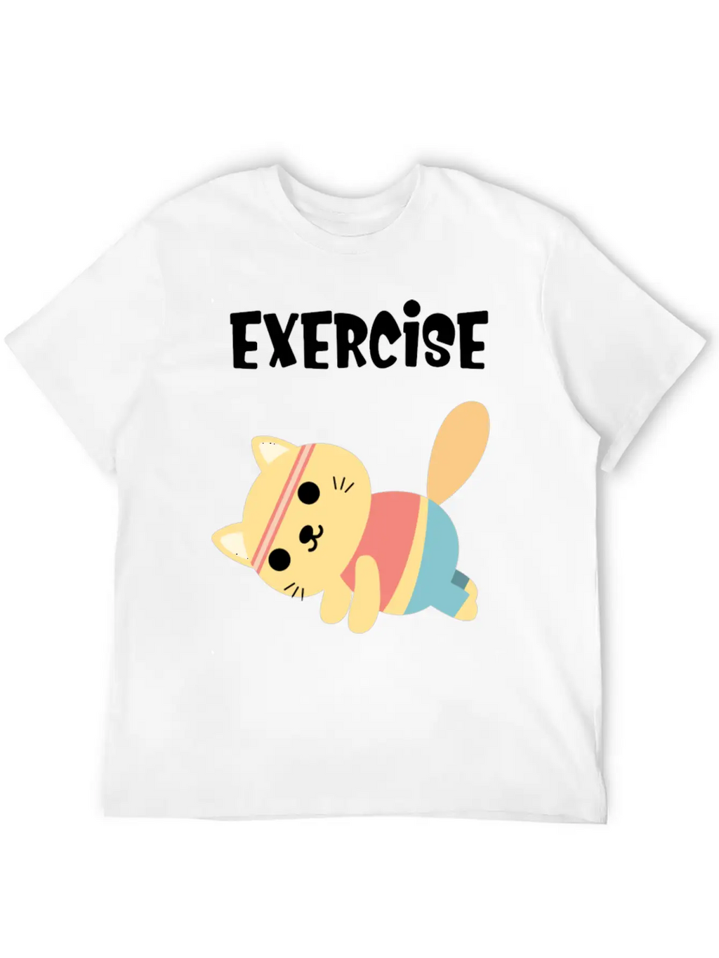 Exercise Every Day Cute Cat Gym Workout Classic Cotton Tee – Unisex Comfort For Any Season