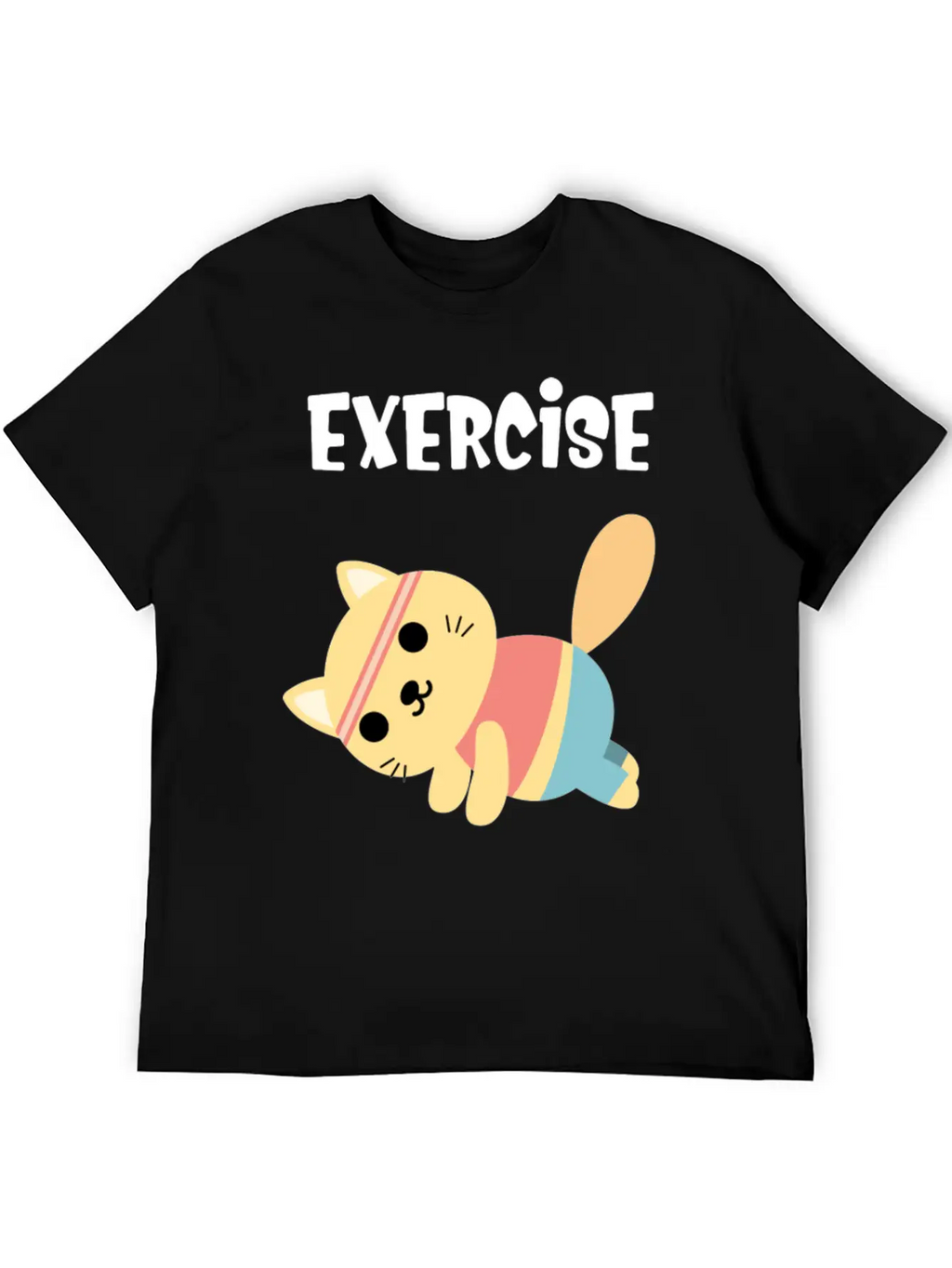 Exercise Every Day Cute Cat Gym Workout Classic Cotton Tee – Unisex Comfort For Any Season
