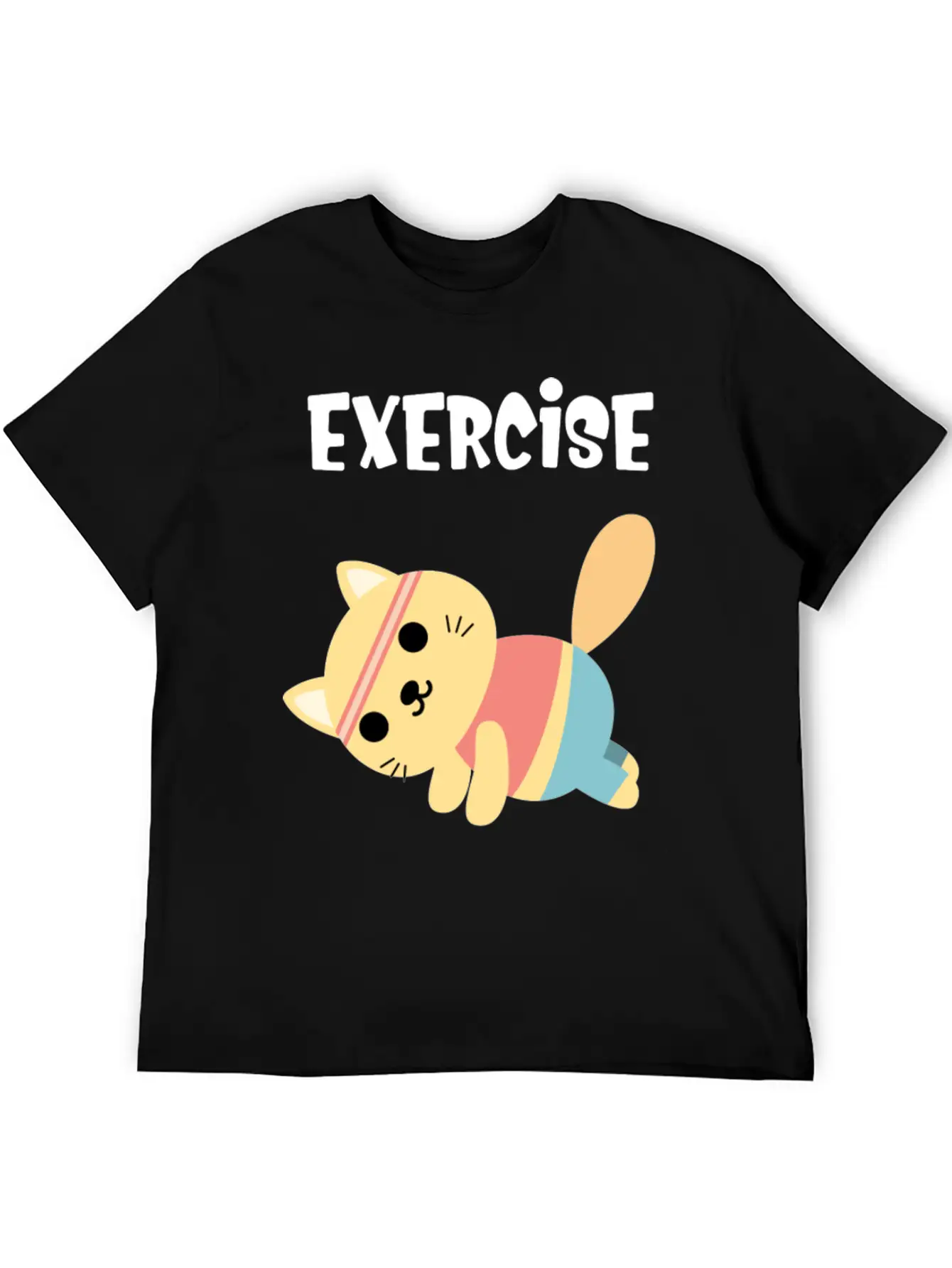 Exercise Every Day Cute Cat Gym Workout Classic Cotton Tee – Unisex Comfort For Any Season