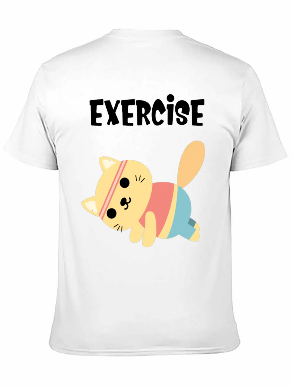Exercise Every Day Cute Cat Gym Workout Classic Cotton Tee – Unisex Comfort For Any Season