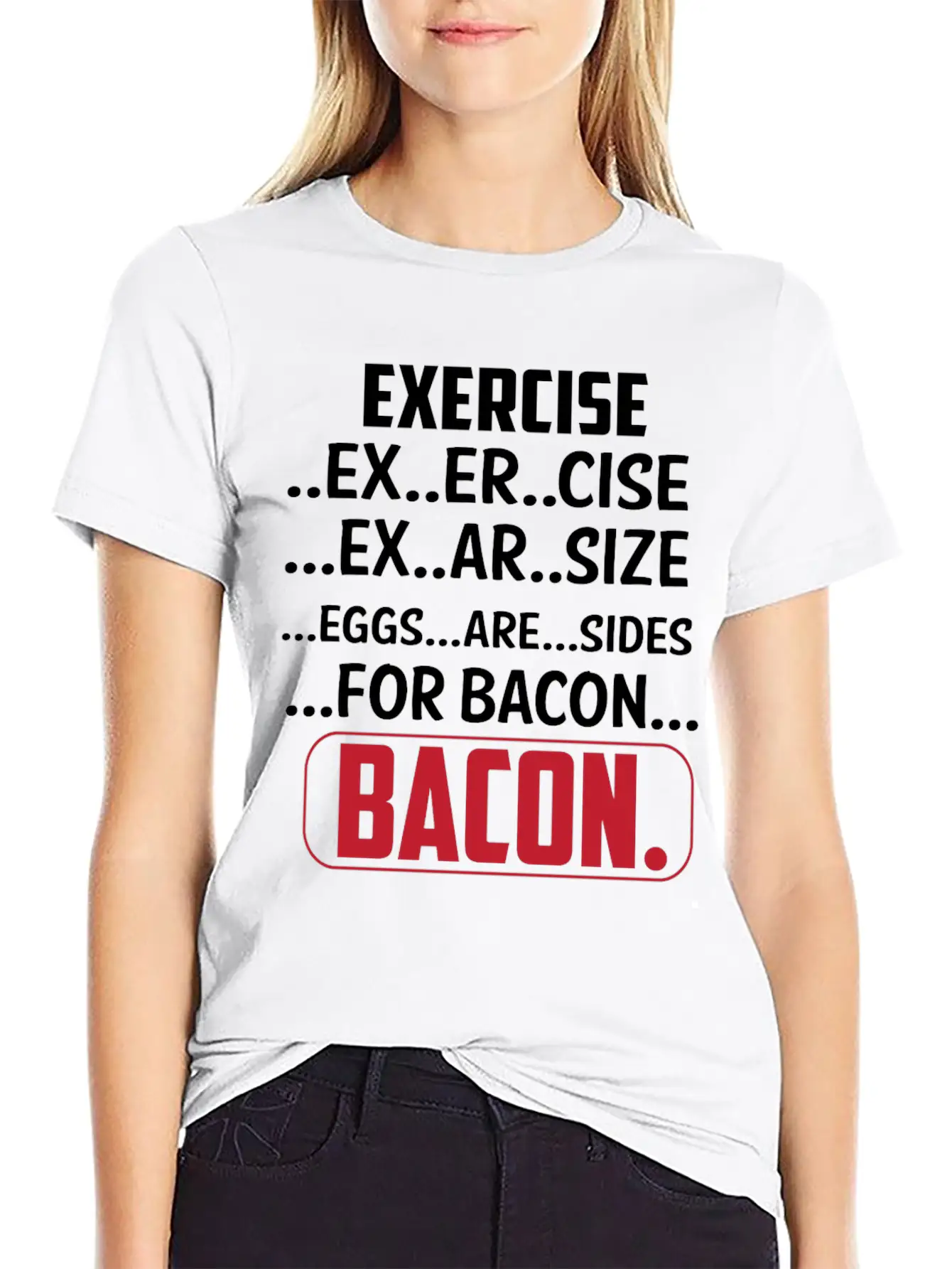 Exercise I Thought Bacon Ham With Eggs Eggs Classic Cotton Tee – Unisex Comfort For Any Season