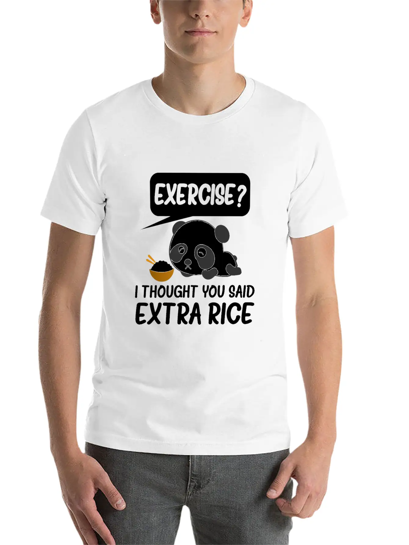 Exercise I Thought You Said Extra Rice Timeless Short Sleeve Tee – Comfy And Minimalist Design
