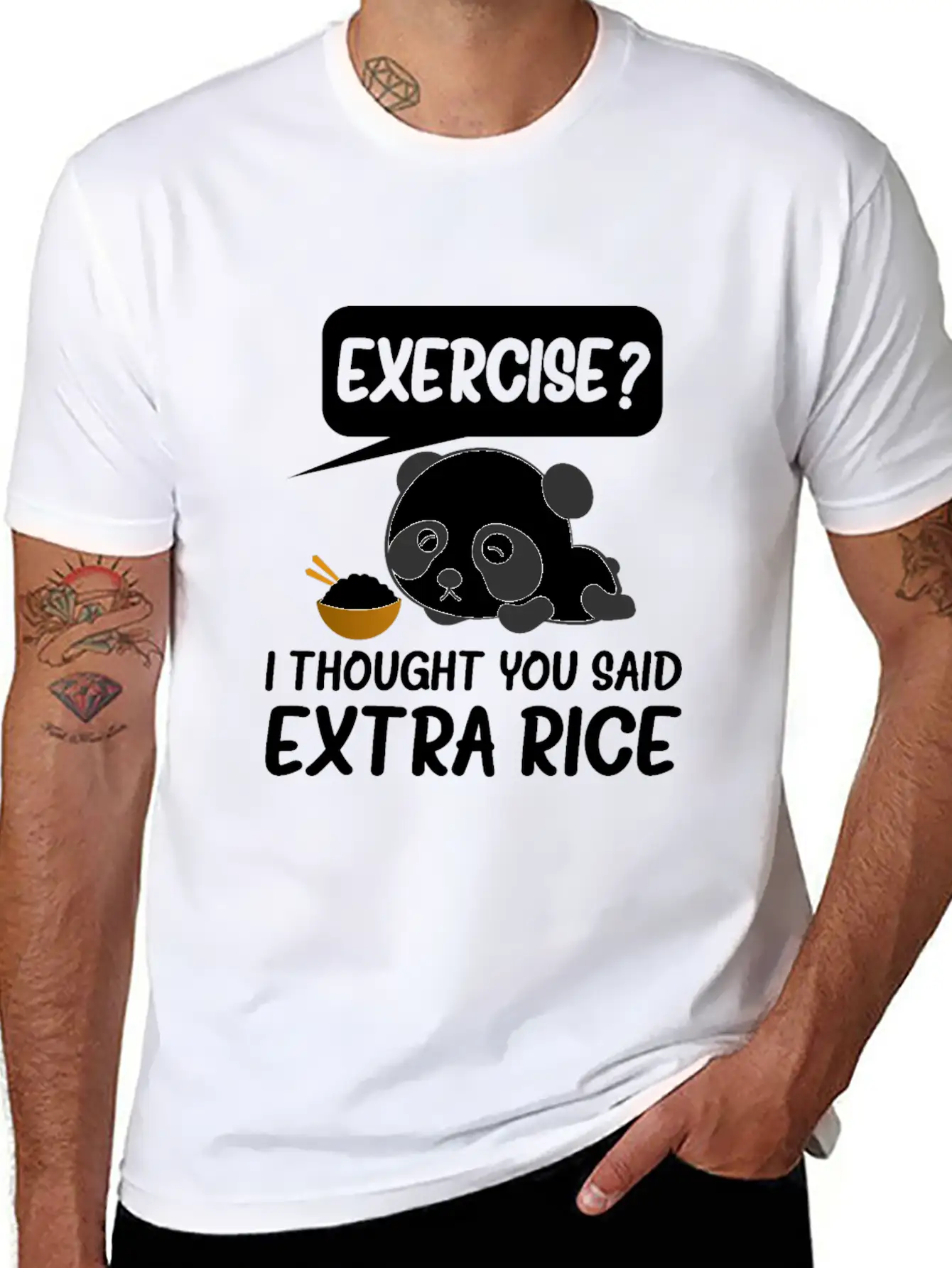 Exercise I Thought You Said Extra Rice Timeless Short Sleeve Tee – Comfy And Minimalist Design