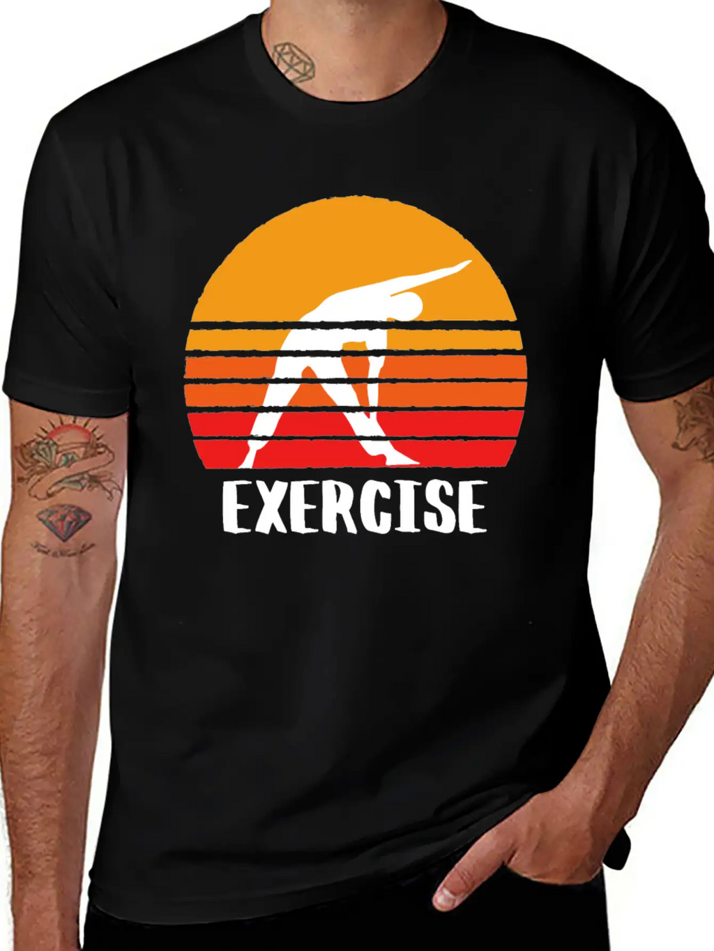 Exercise Sunset Classic Cotton Tee – Unisex Comfort For Any Season
