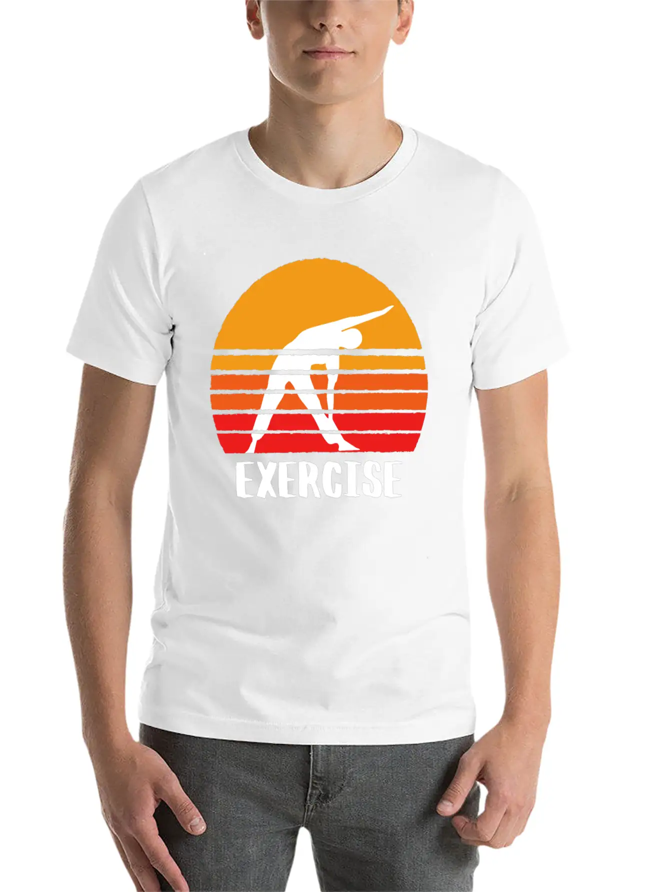 Exercise Sunset Classic Cotton Tee – Unisex Comfort For Any Season