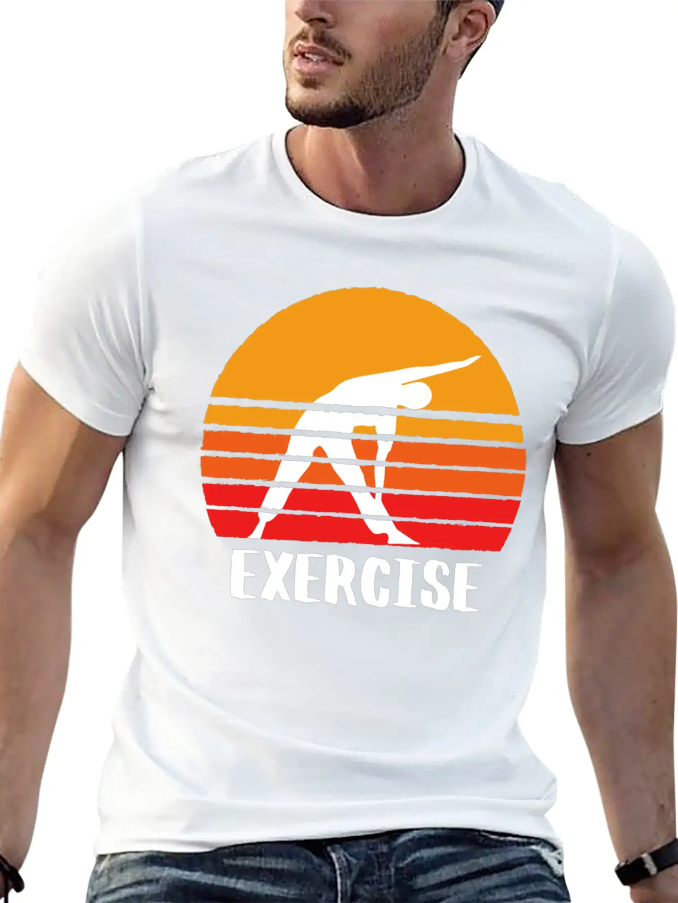 Exercise Sunset Classic Cotton Tee – Unisex Comfort For Any Season