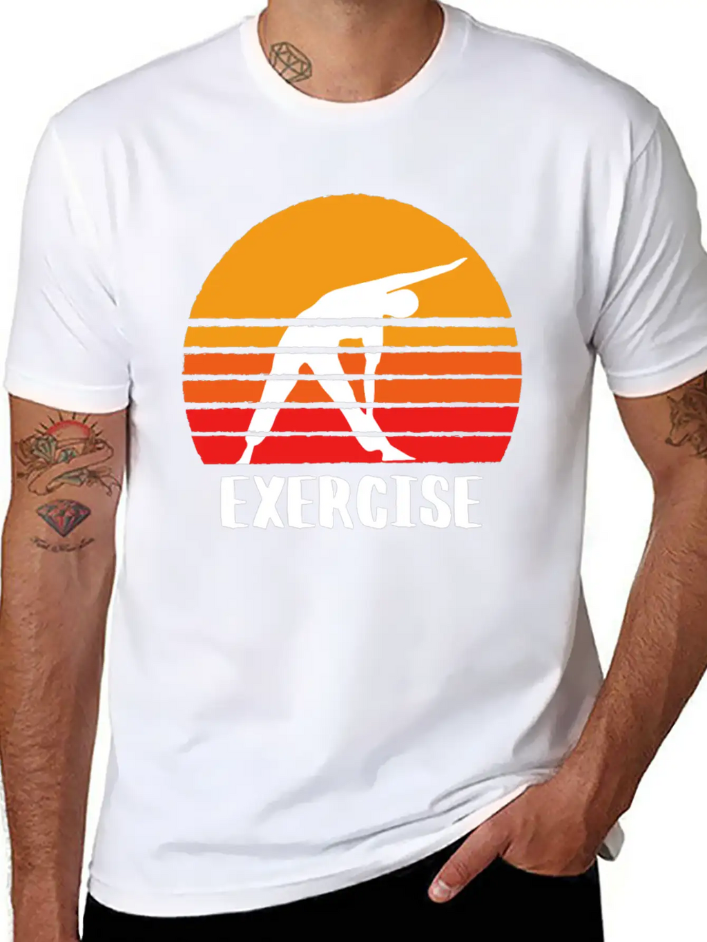 Exercise Sunset Classic Cotton Tee – Unisex Comfort For Any Season