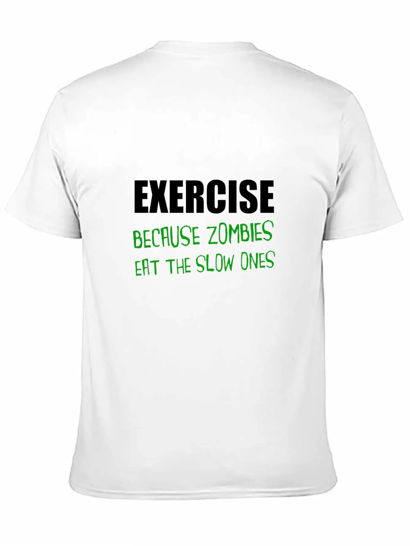 Exercise Zombies Eat Slow Breathable Graphic T-Shirt – Perfect For Casual Days
