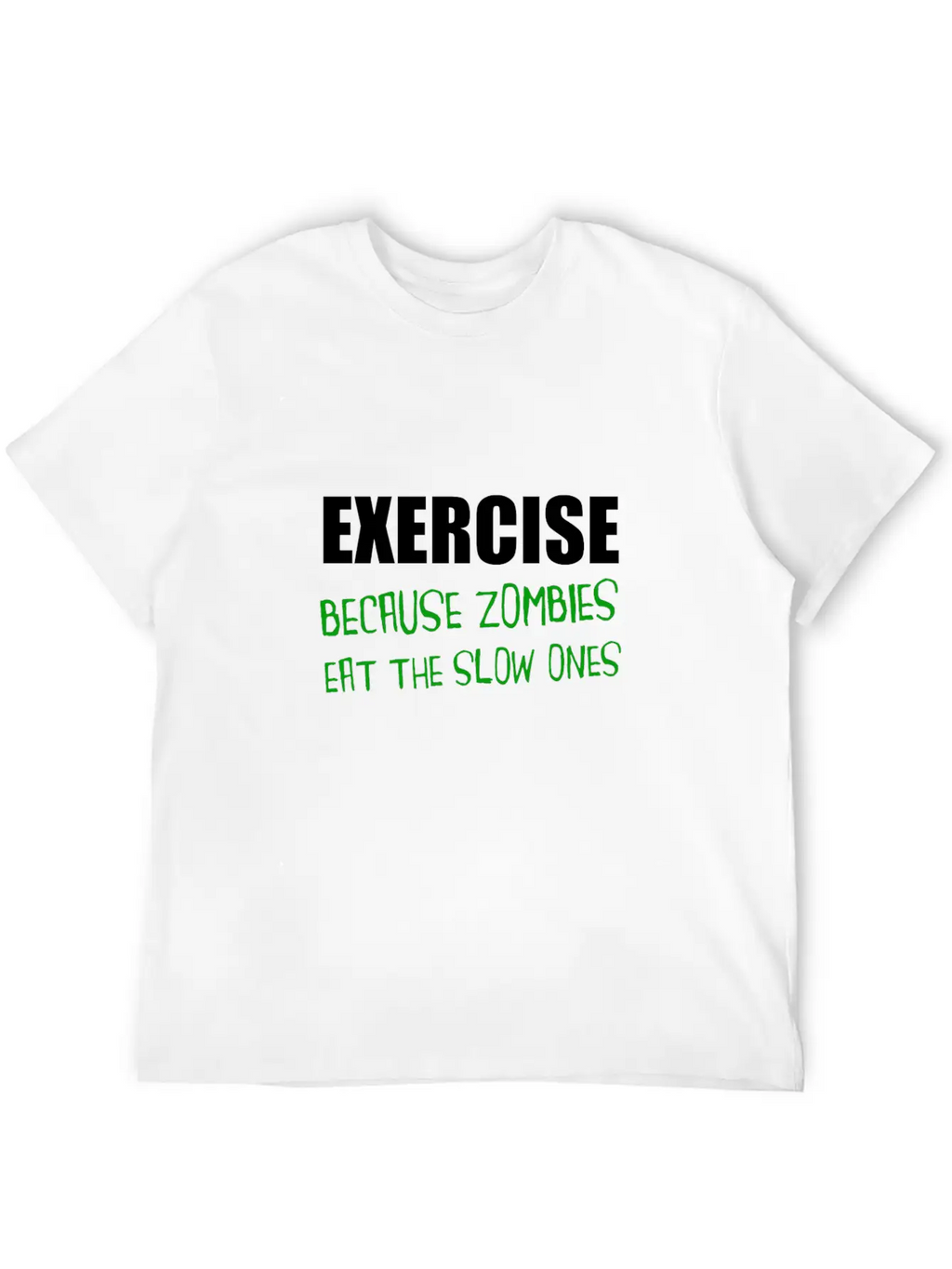 Exercise Zombies Eat Slow Breathable Graphic T-Shirt – Perfect For Casual Days