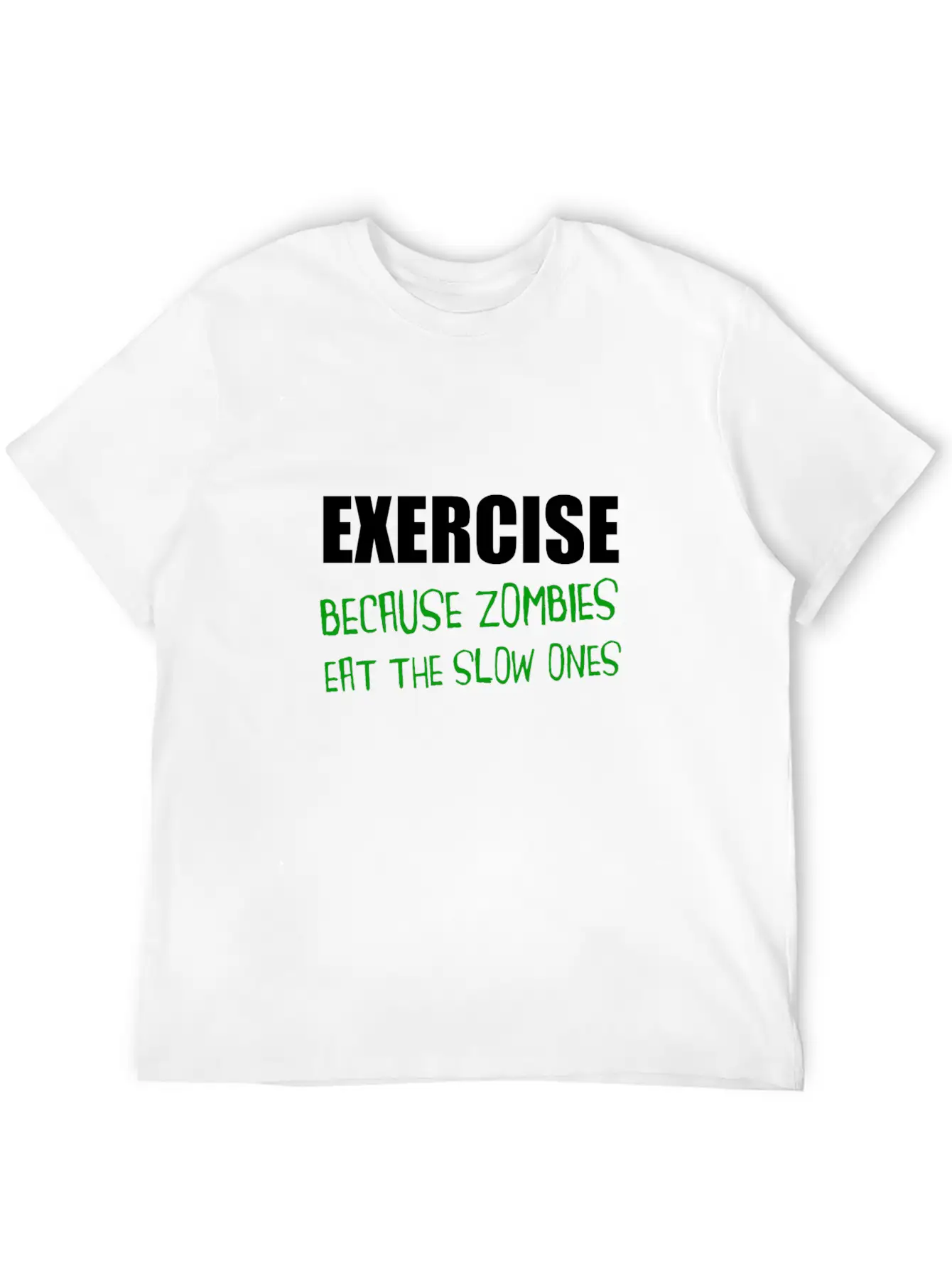Exercise Zombies Eat Slow Breathable Graphic T-Shirt – Perfect For Casual Days