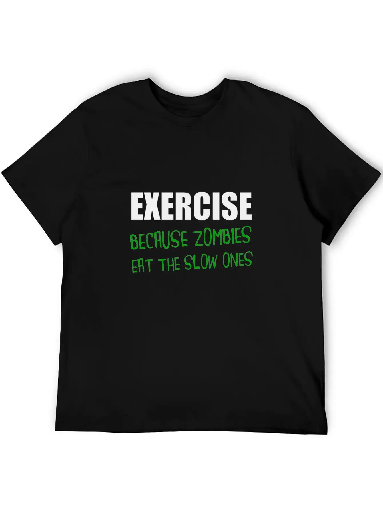 Exercise Zombies Eat Slow Breathable Graphic T-Shirt – Perfect For Casual Days