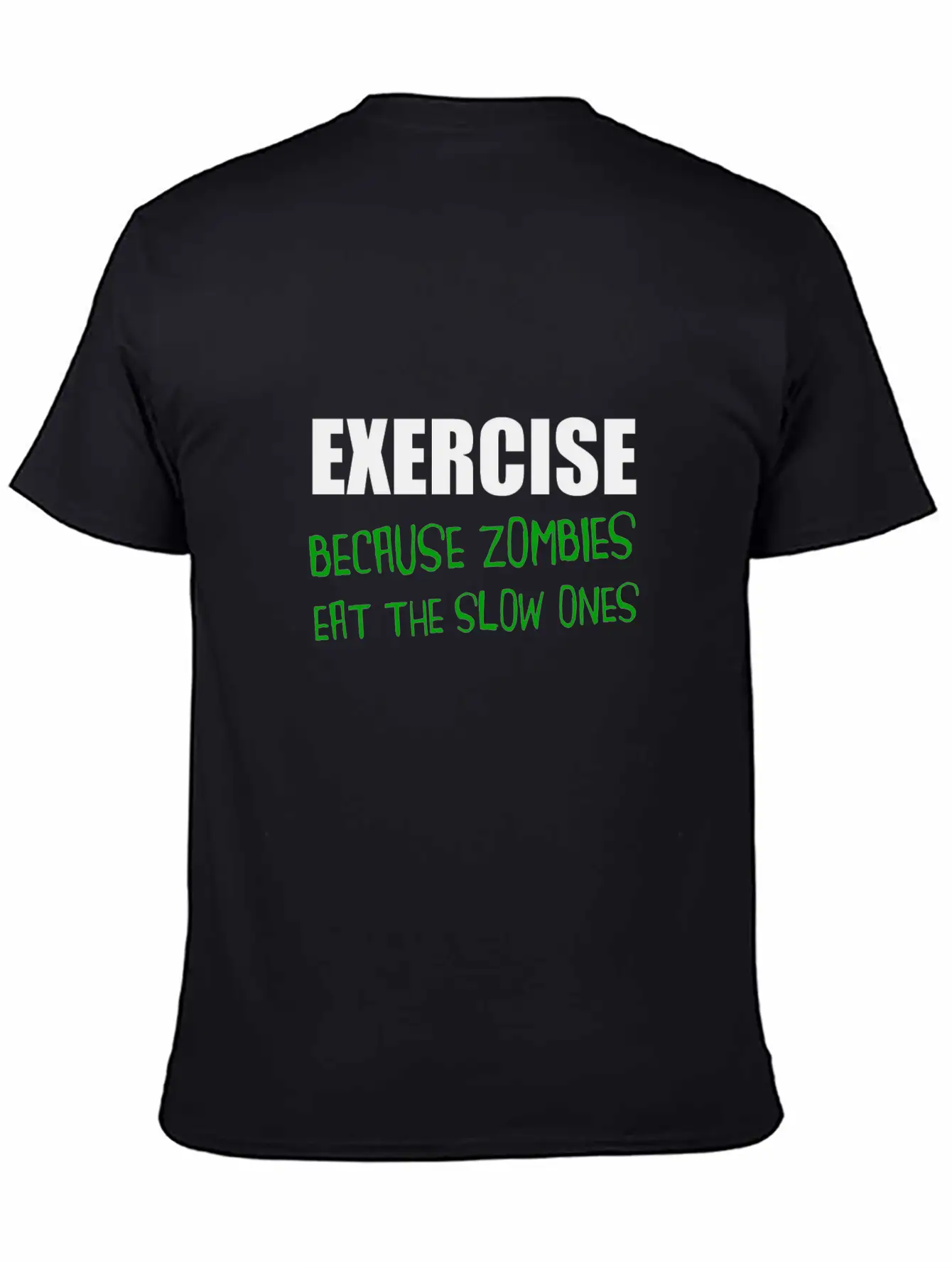 Exercise Zombies Eat Slow Breathable Graphic T-Shirt – Perfect For Casual Days