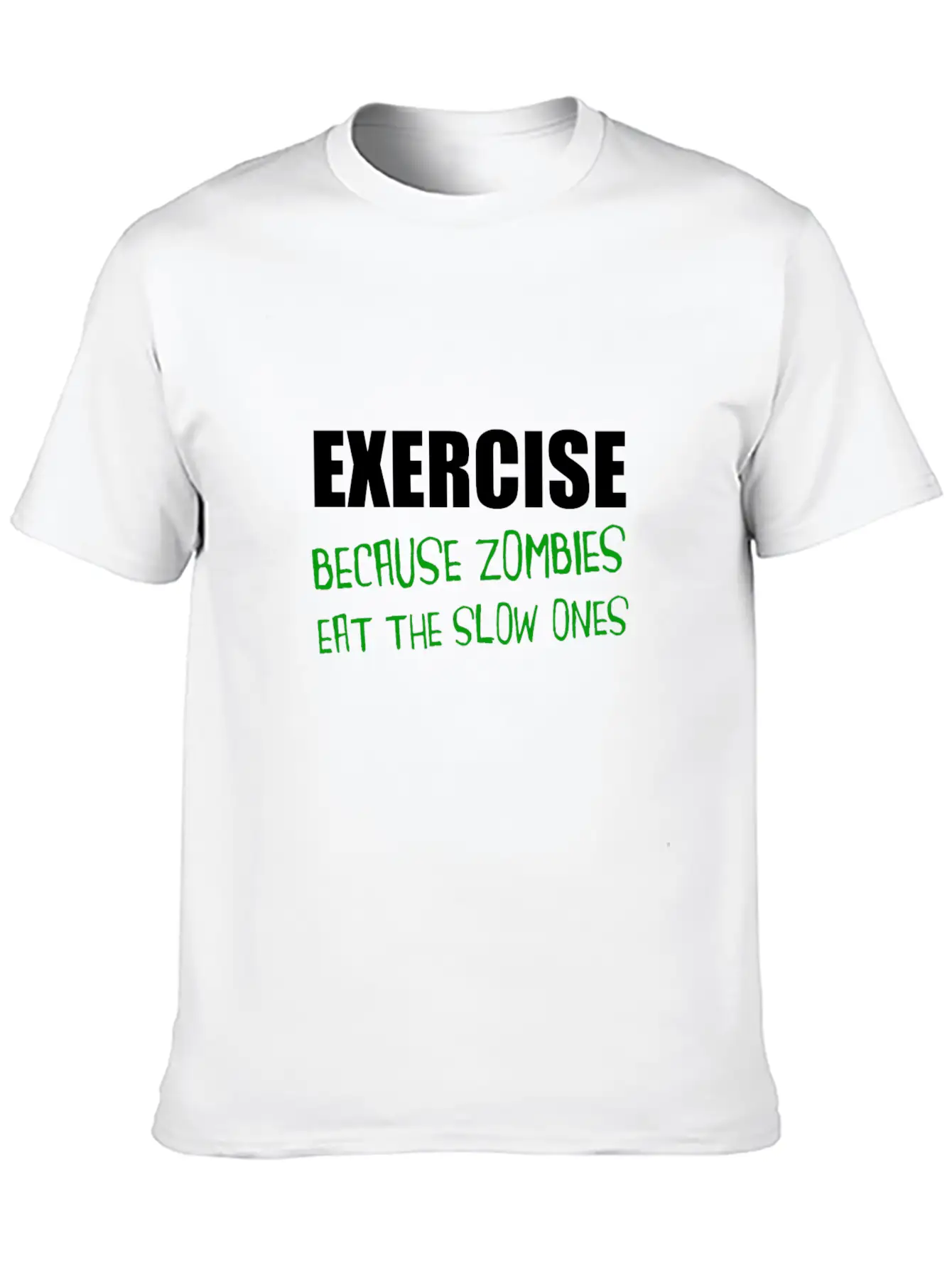 Exercise Zombies Eat Slow Breathable Graphic T-Shirt – Perfect For Casual Days