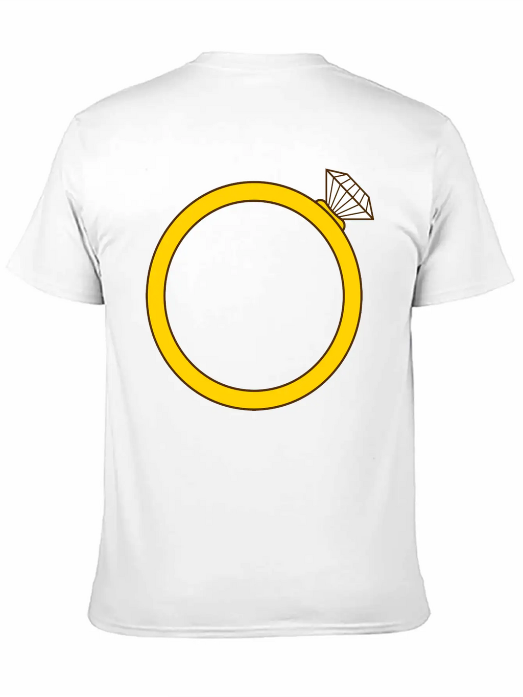 Expensive Diamond Gold Ring Silhouette Jewelry Eng Stylish Everyday T-Shirt – Unisex Basic Cotton Tee