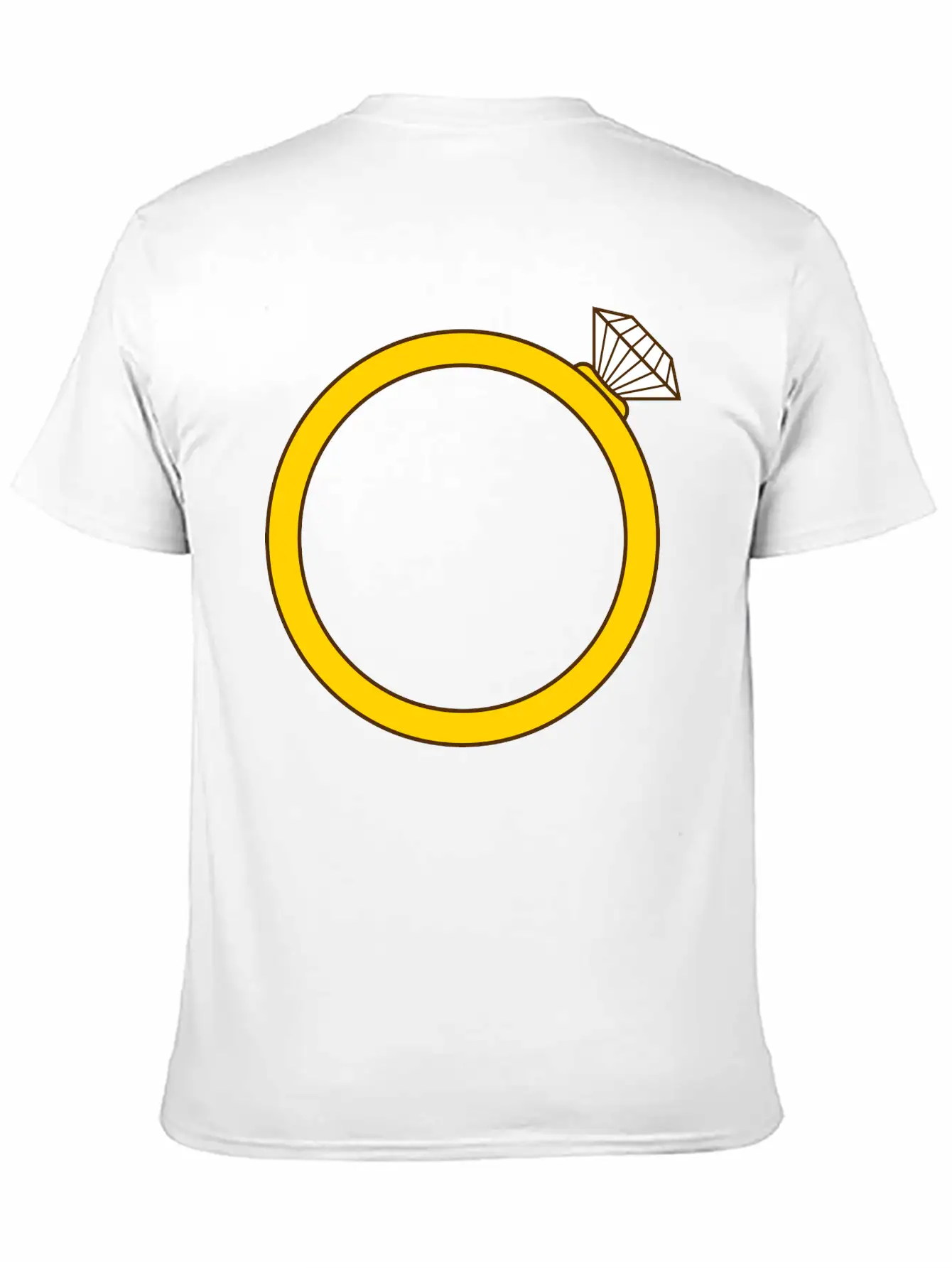 Expensive Diamond Gold Ring Silhouette Jewelry Eng Stylish Everyday T-Shirt – Unisex Basic Cotton Tee