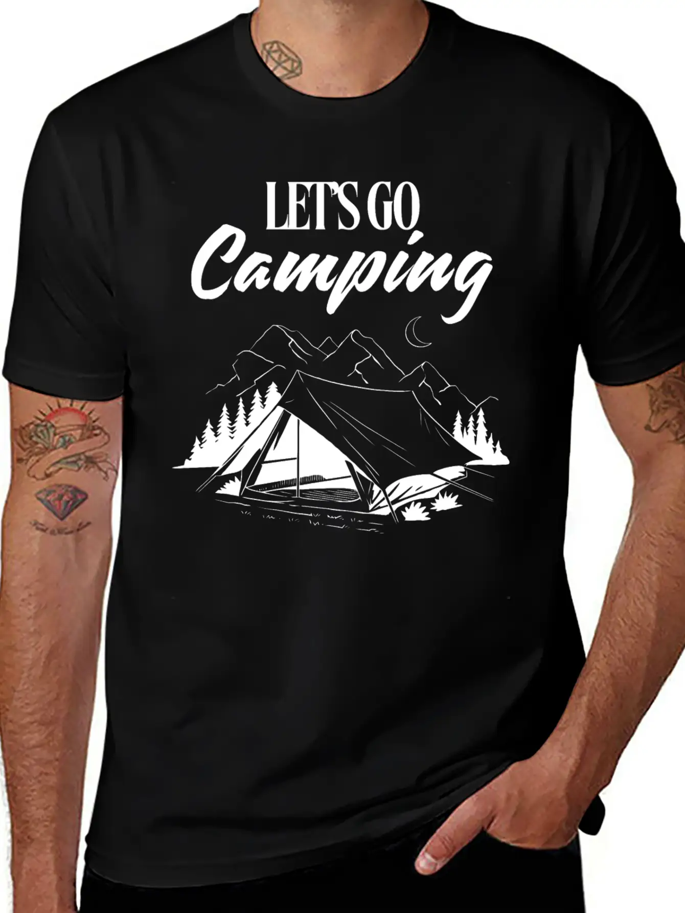 Experience The Joy Of CampingLet's Go Camping Classic Cotton Tee – Unisex Comfort For Any Season
