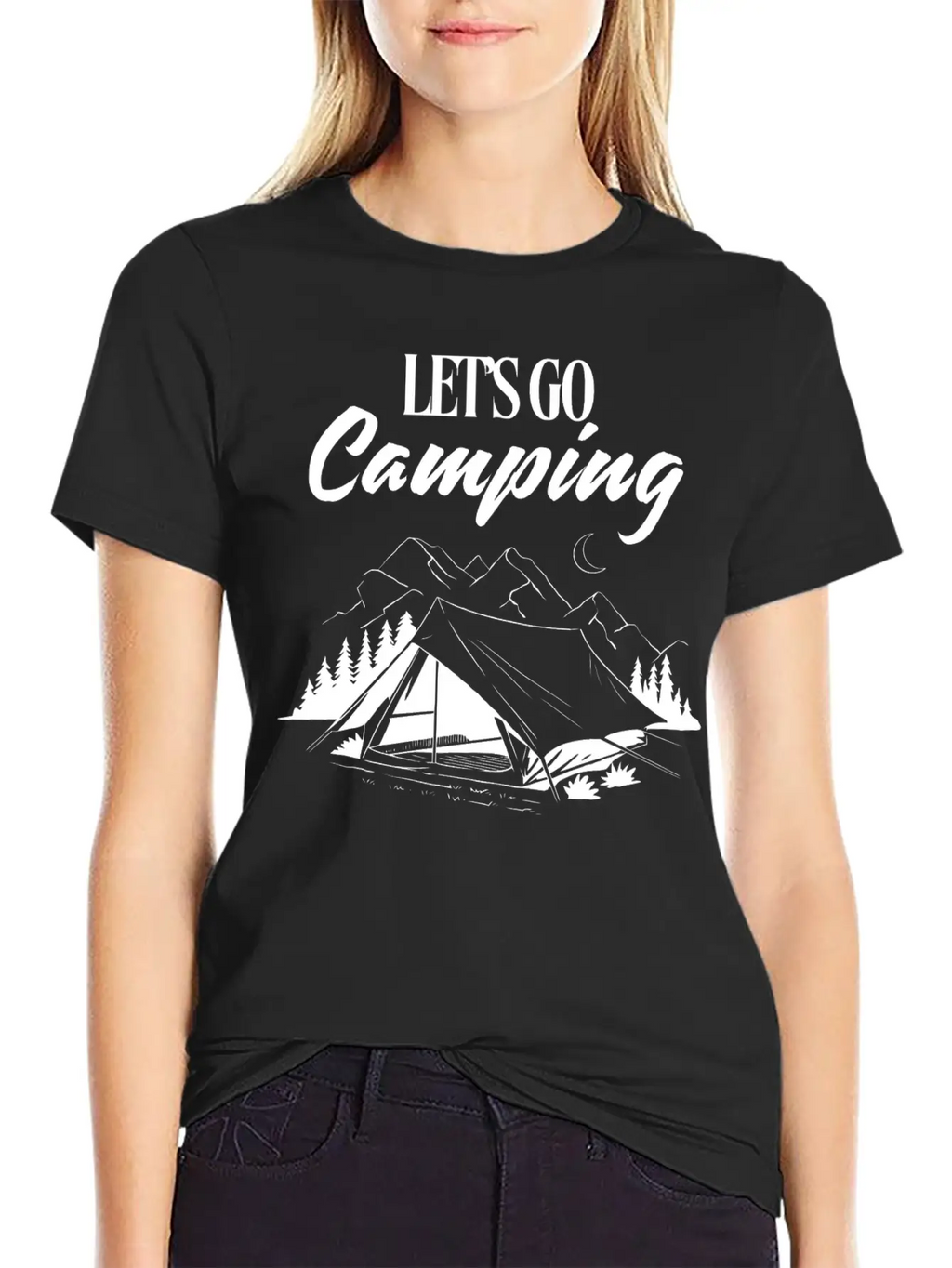 Experience The Joy Of CampingLet's Go Camping Classic Cotton Tee – Unisex Comfort For Any Season