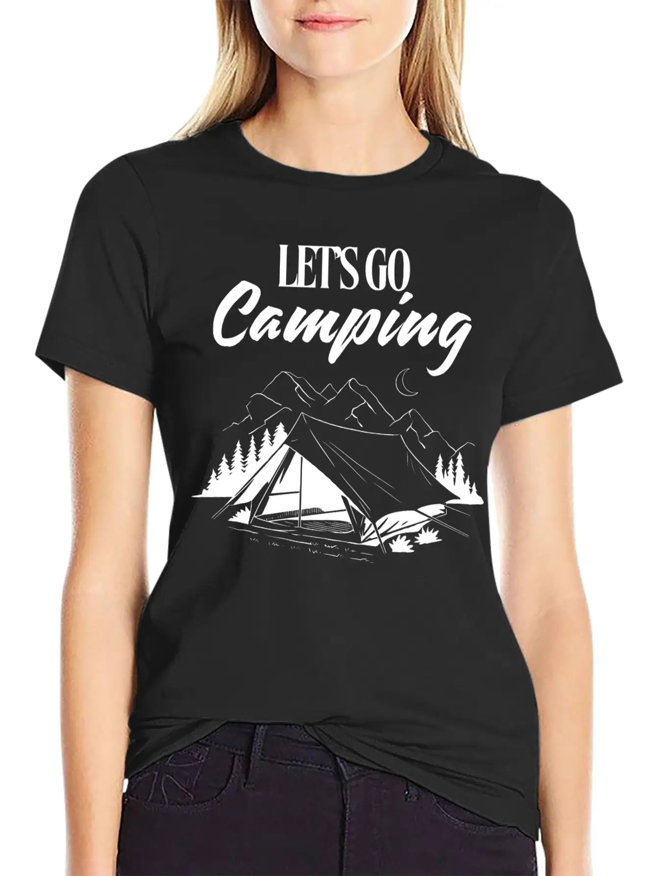 Experience The Joy Of CampingLet's Go Camping Classic Cotton Tee – Unisex Comfort For Any Season