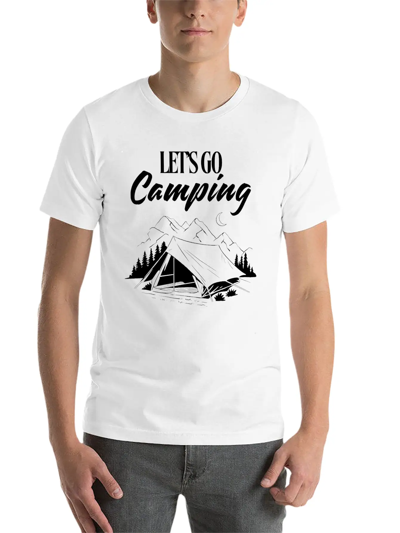 Experience The Joy Of CampingLet's Go Camping Classic Cotton Tee – Unisex Comfort For Any Season