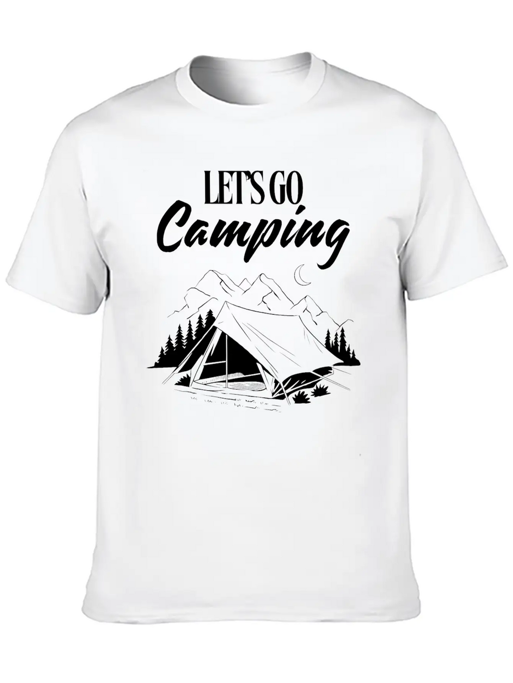Experience The Joy Of CampingLet's Go Camping Classic Cotton Tee – Unisex Comfort For Any Season