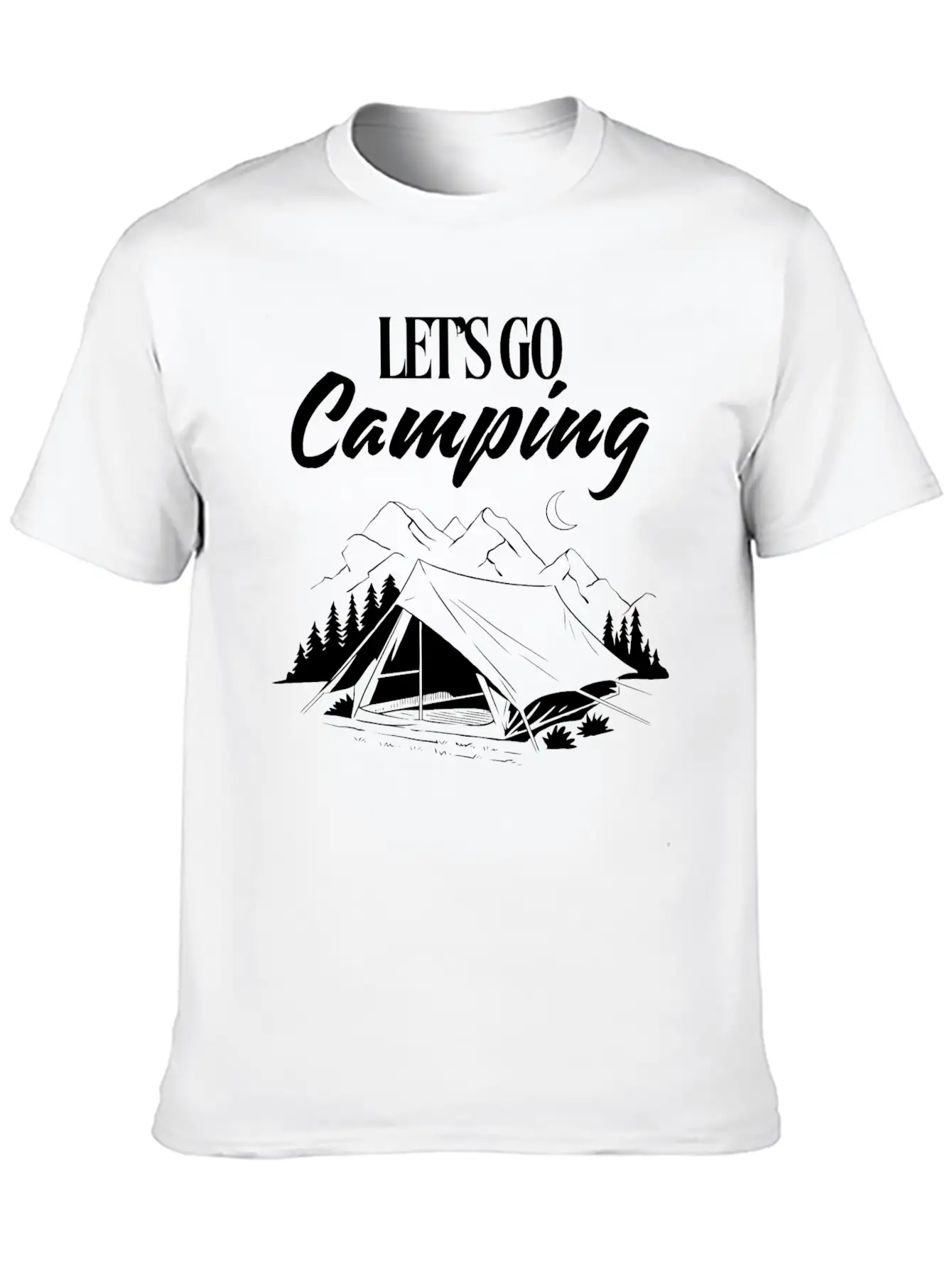 Experience The Joy Of CampingLet's Go Camping Classic Cotton Tee – Unisex Comfort For Any Season