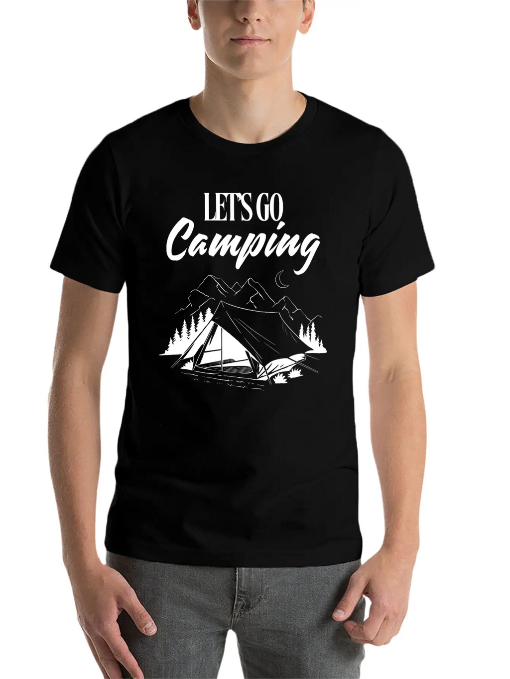 Experience The Joy Of CampingLet's Go Camping Classic Cotton Tee – Unisex Comfort For Any Season