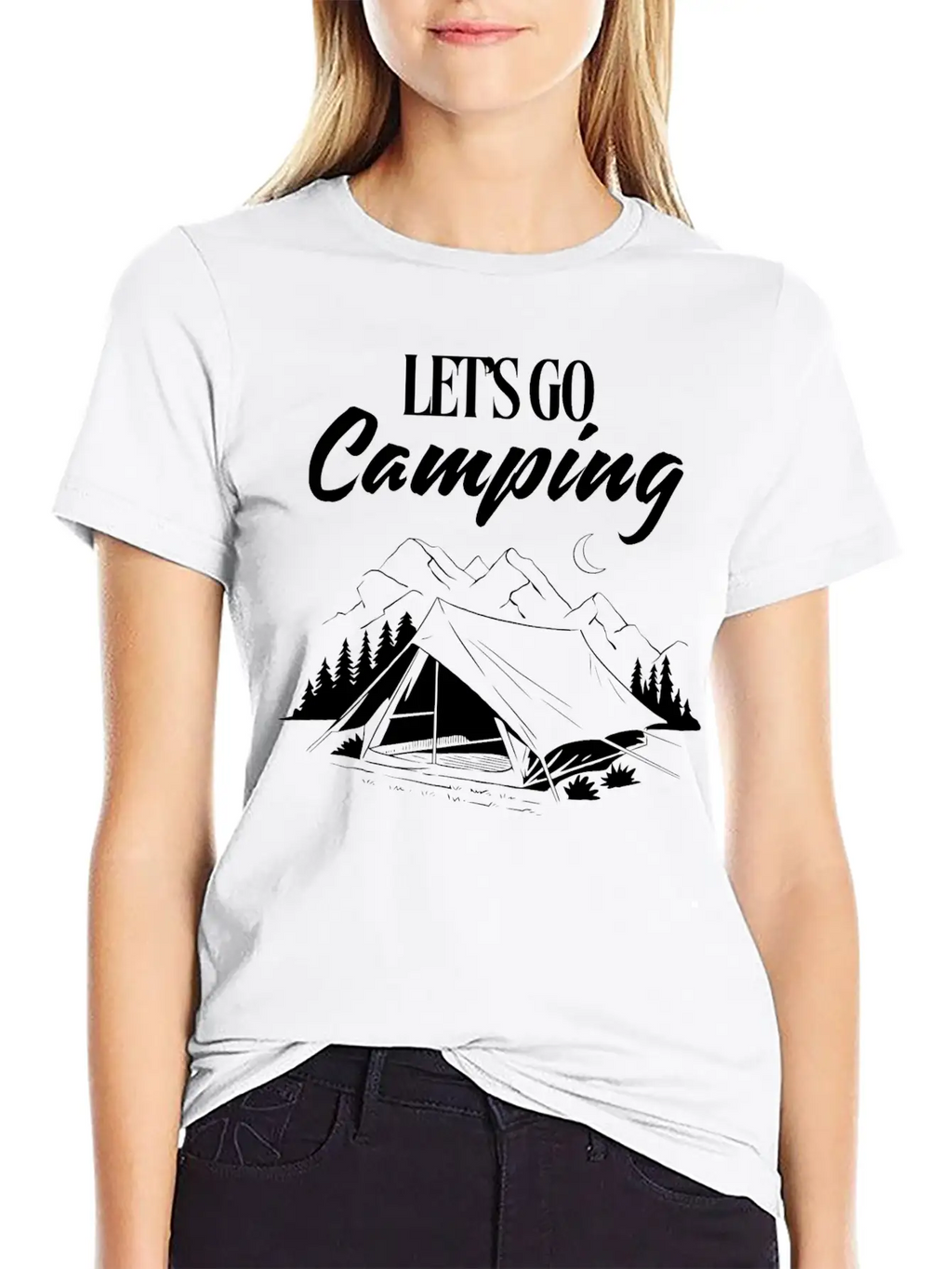 Experience The Joy Of CampingLet's Go Camping Classic Cotton Tee – Unisex Comfort For Any Season