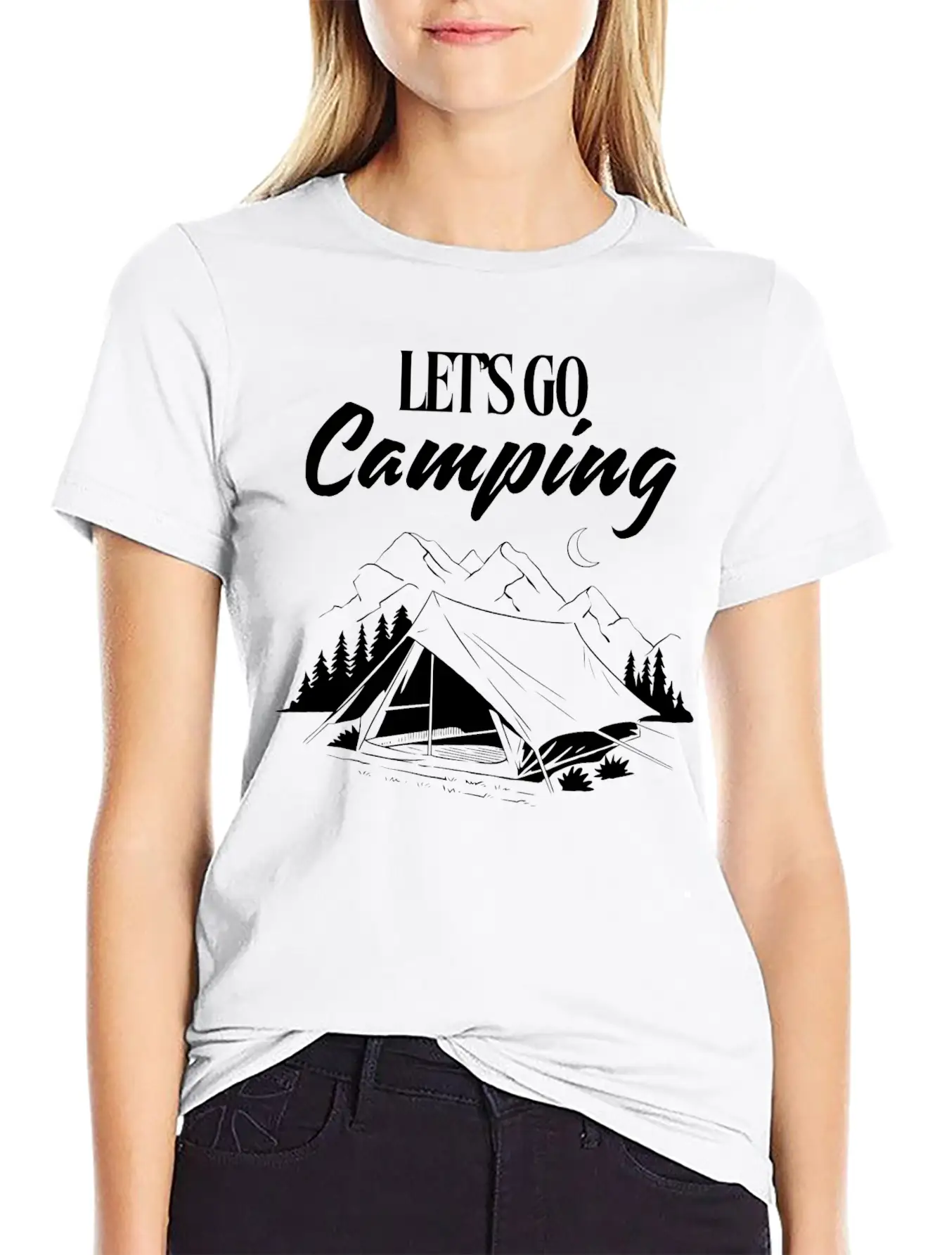 Experience The Joy Of CampingLet's Go Camping Classic Cotton Tee – Unisex Comfort For Any Season