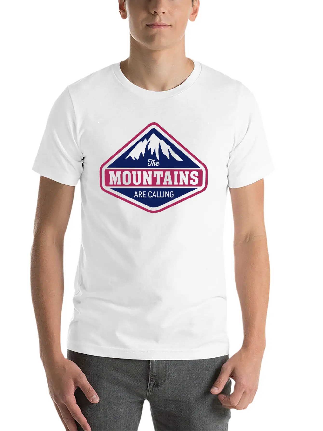 EXPLORE, THE MOUNTAINS ARE CALLING Essential Cotton Tee For Daily Outfits – Unisex Style