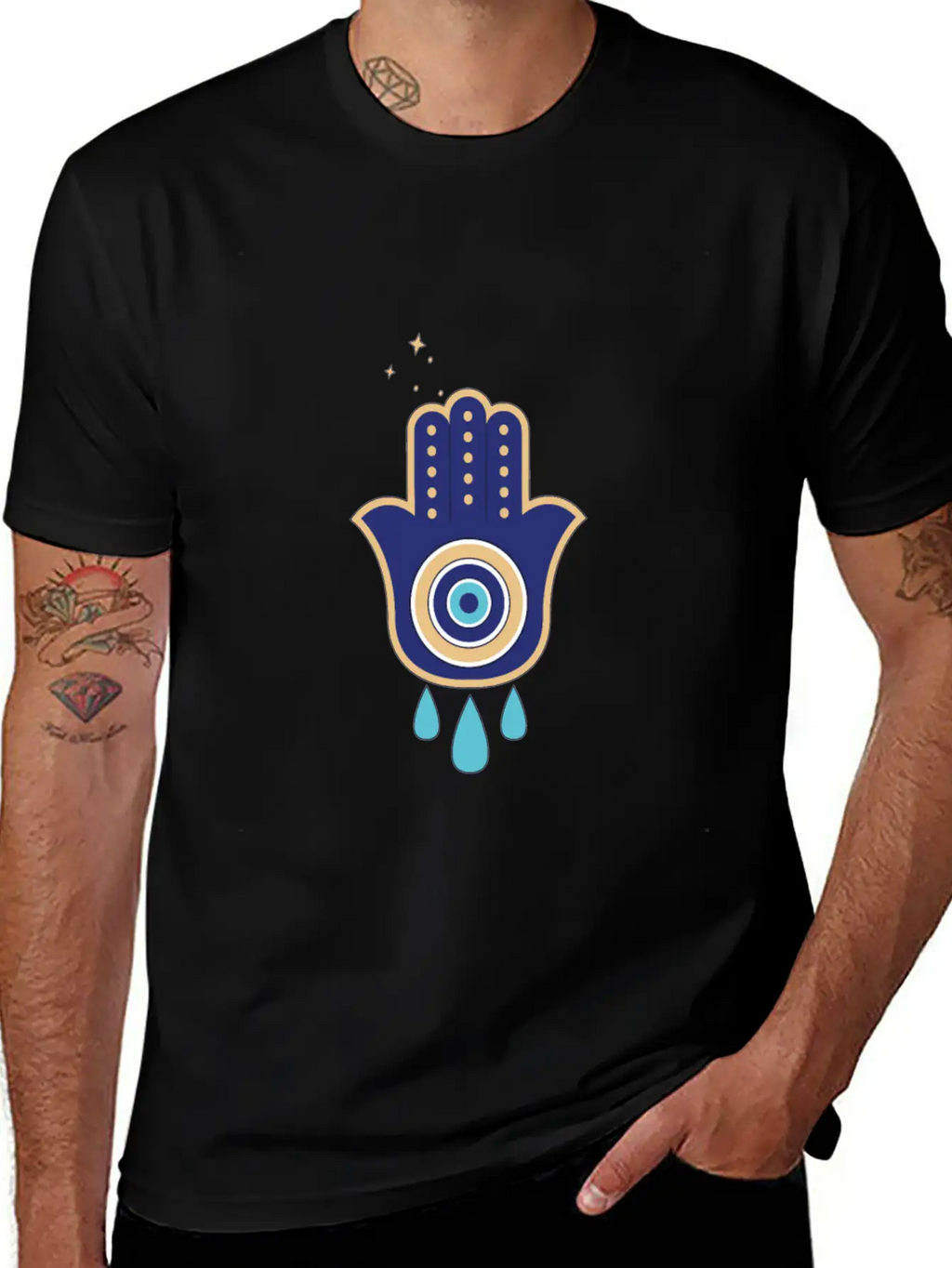 Eye Hamsa Spiritual Aesthetic Esoteric Mystical Classic Cotton Tee – Unisex Comfort For Any Season