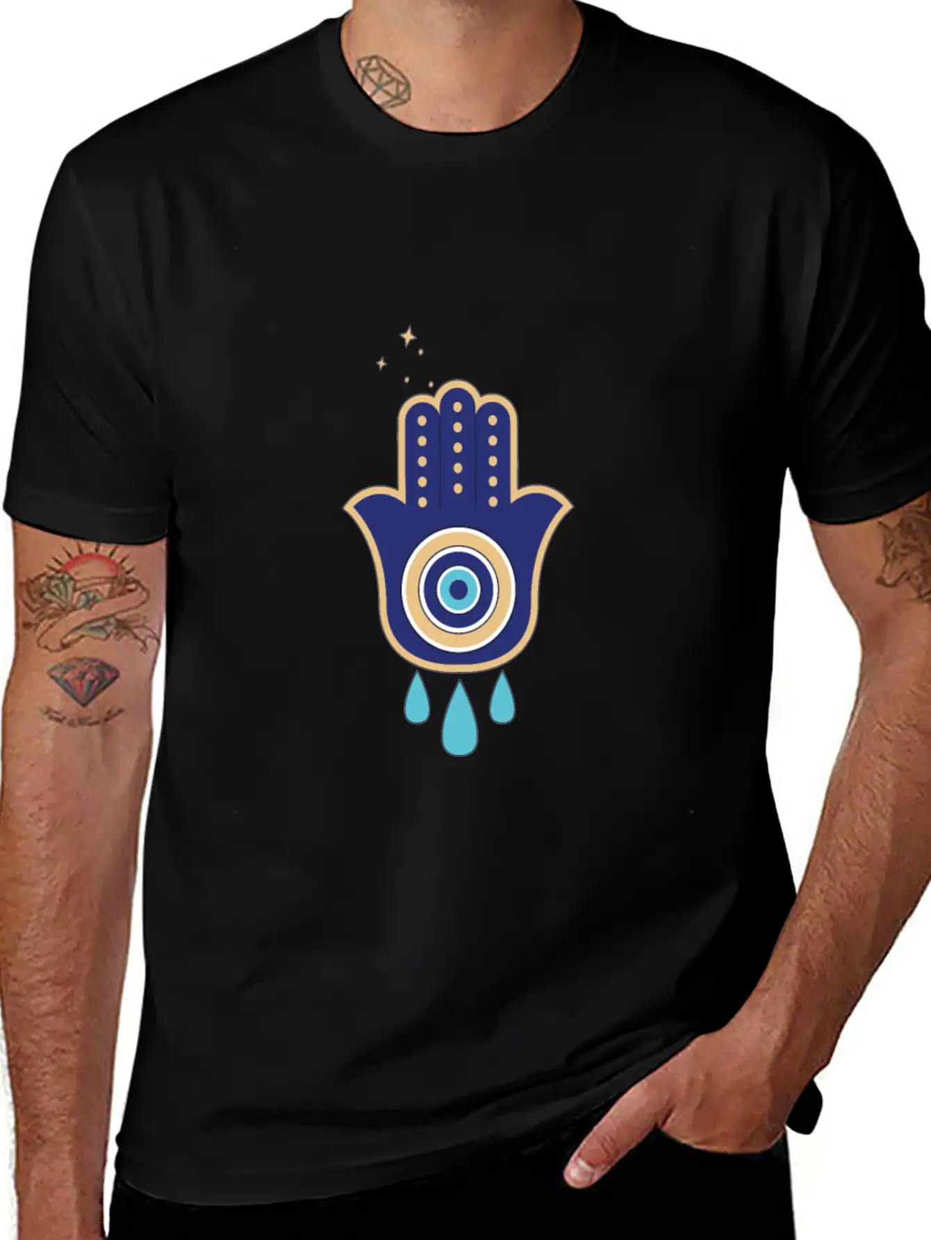 Eye Hamsa Spiritual Aesthetic Esoteric Mystical Classic Cotton Tee – Unisex Comfort For Any Season