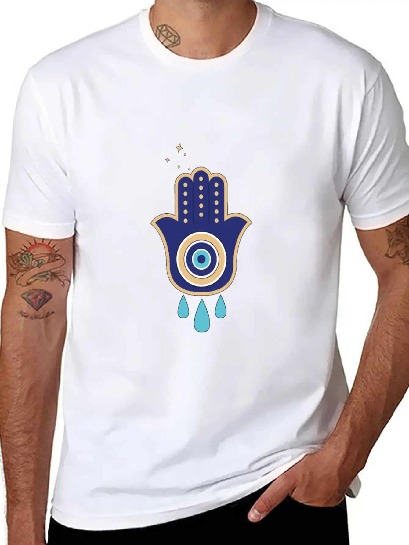 Eye Hamsa Spiritual Aesthetic Esoteric Mystical Classic Cotton Tee – Unisex Comfort For Any Season