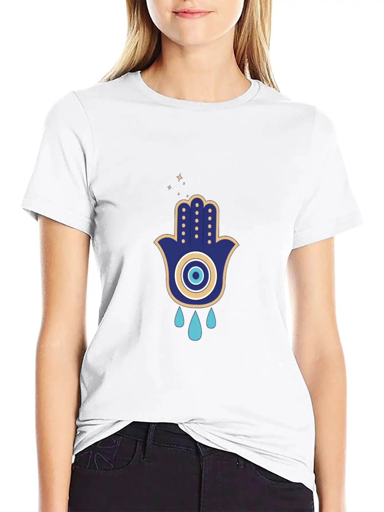 Eye Hamsa Spiritual Aesthetic Esoteric Mystical Classic Cotton Tee – Unisex Comfort For Any Season