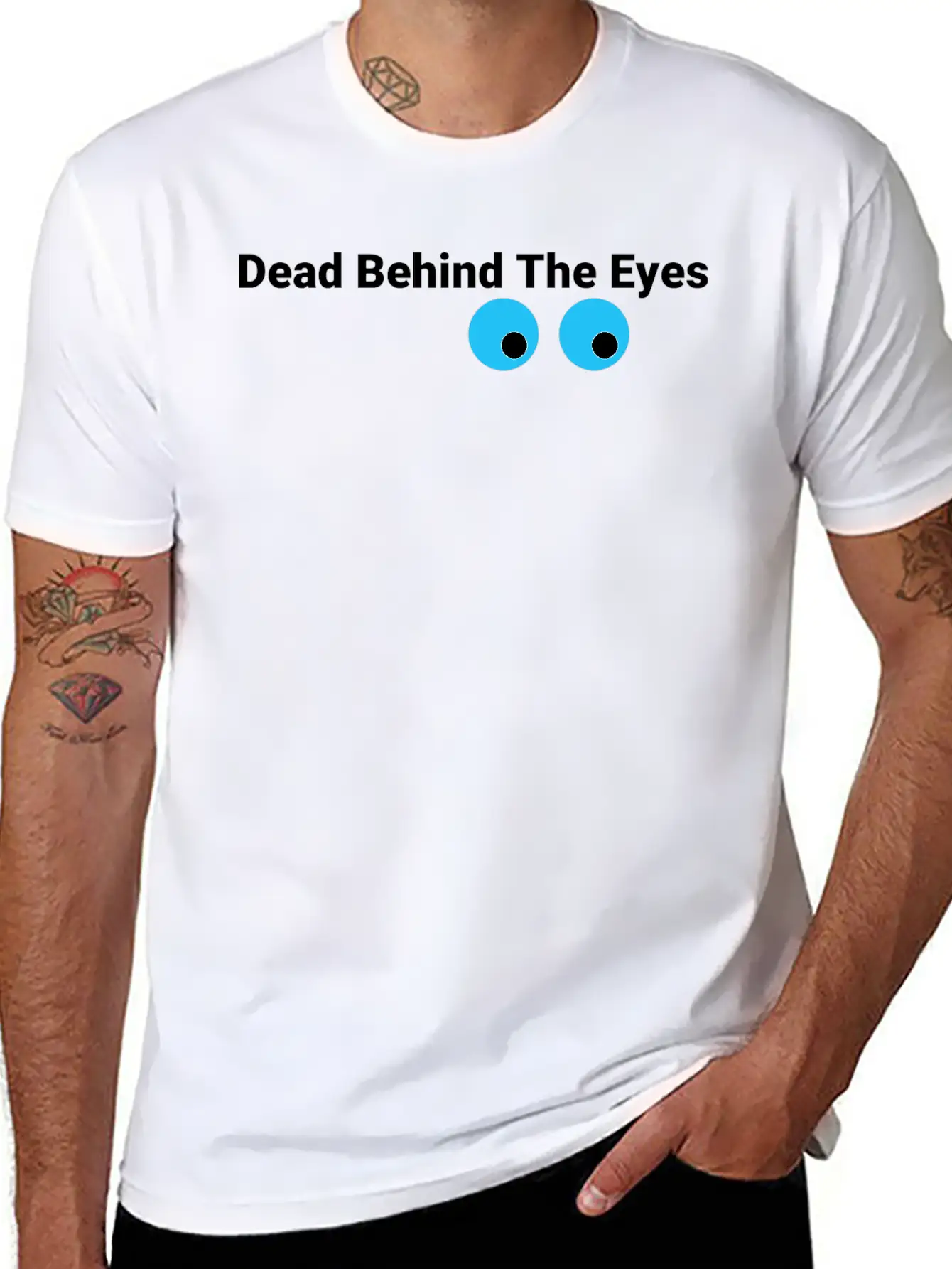 Eyes Bluewhite Stylish Everyday T-Shirt – Unisex Basic Cotton Tee