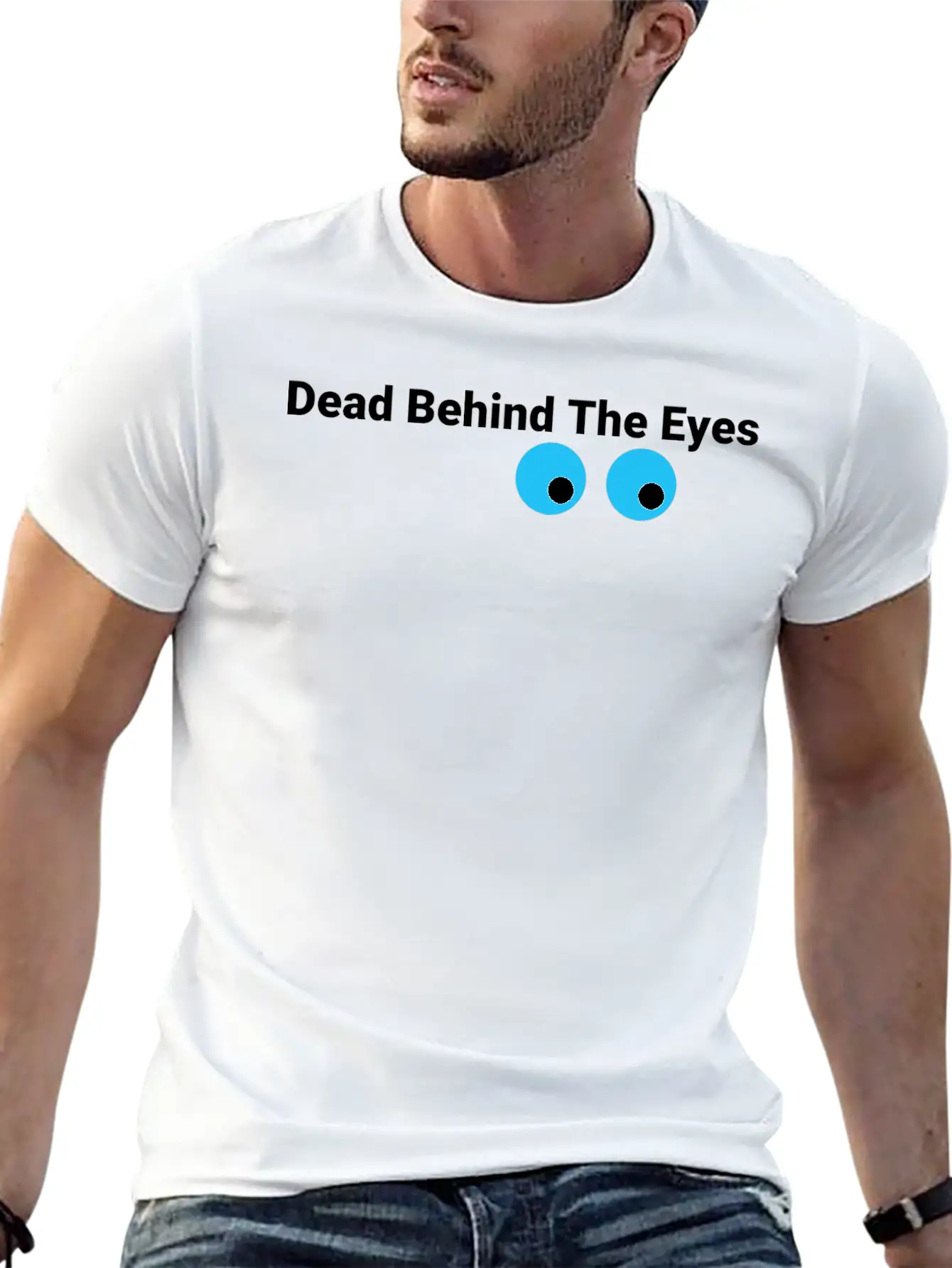 Eyes Bluewhite Stylish Everyday T-Shirt – Unisex Basic Cotton Tee