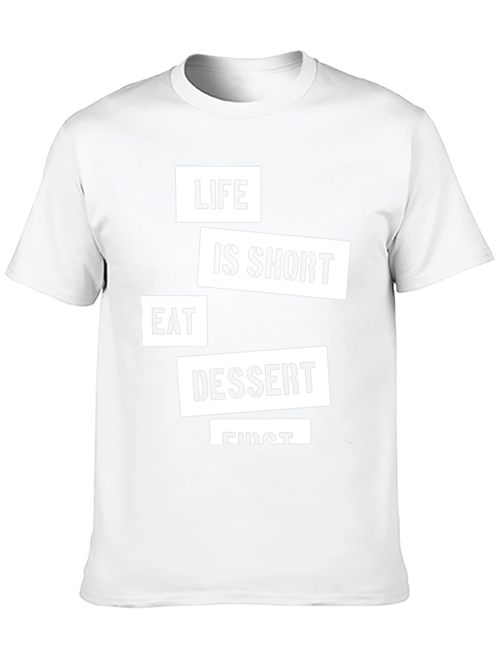 Life Is Short Eat Dessert First Black T-Shirt