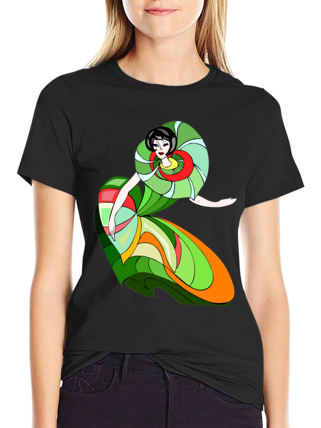 Abstract Woman T-Shirt - Artistic Style