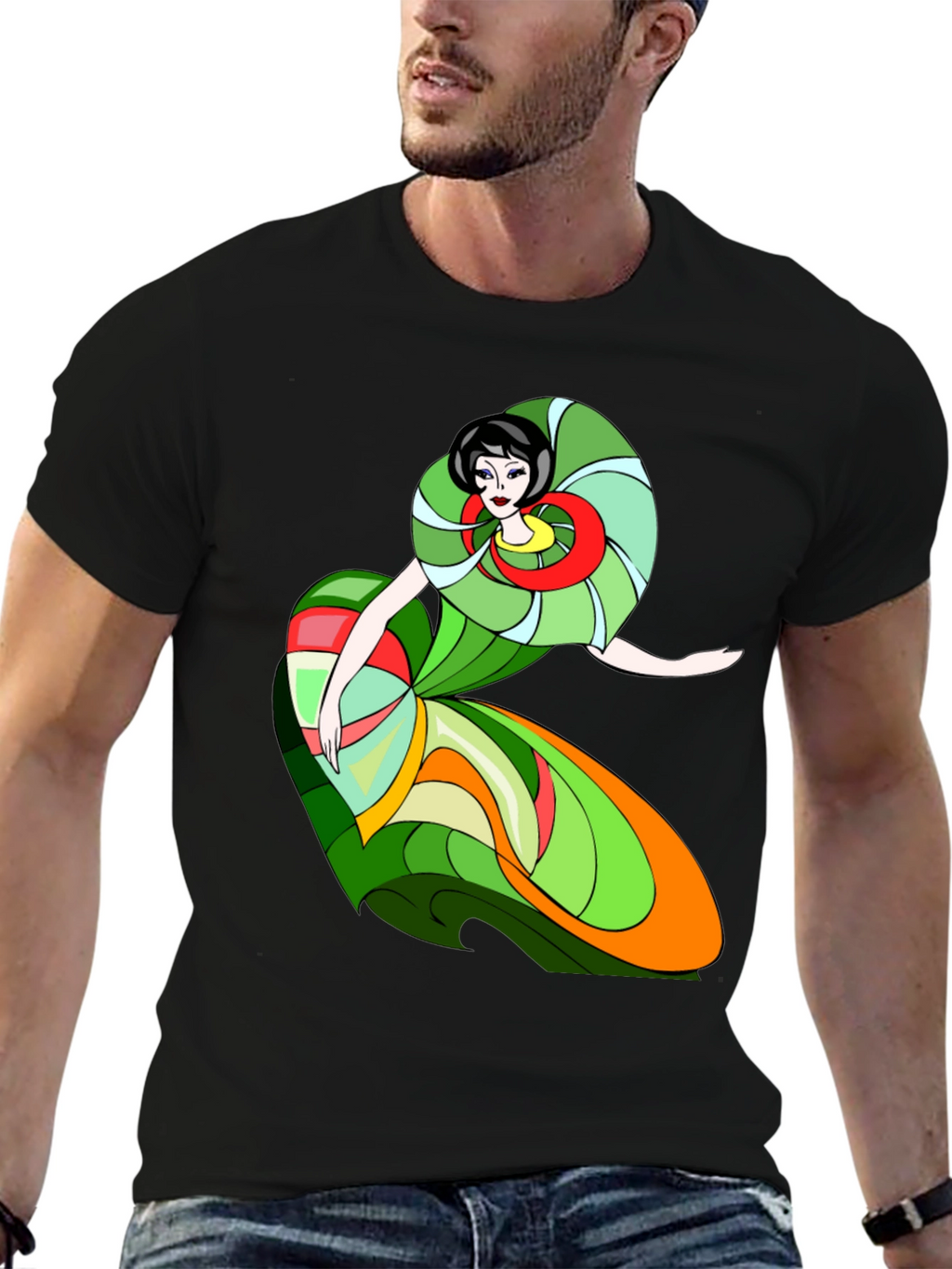 Abstract Woman T-Shirt - Artistic Style