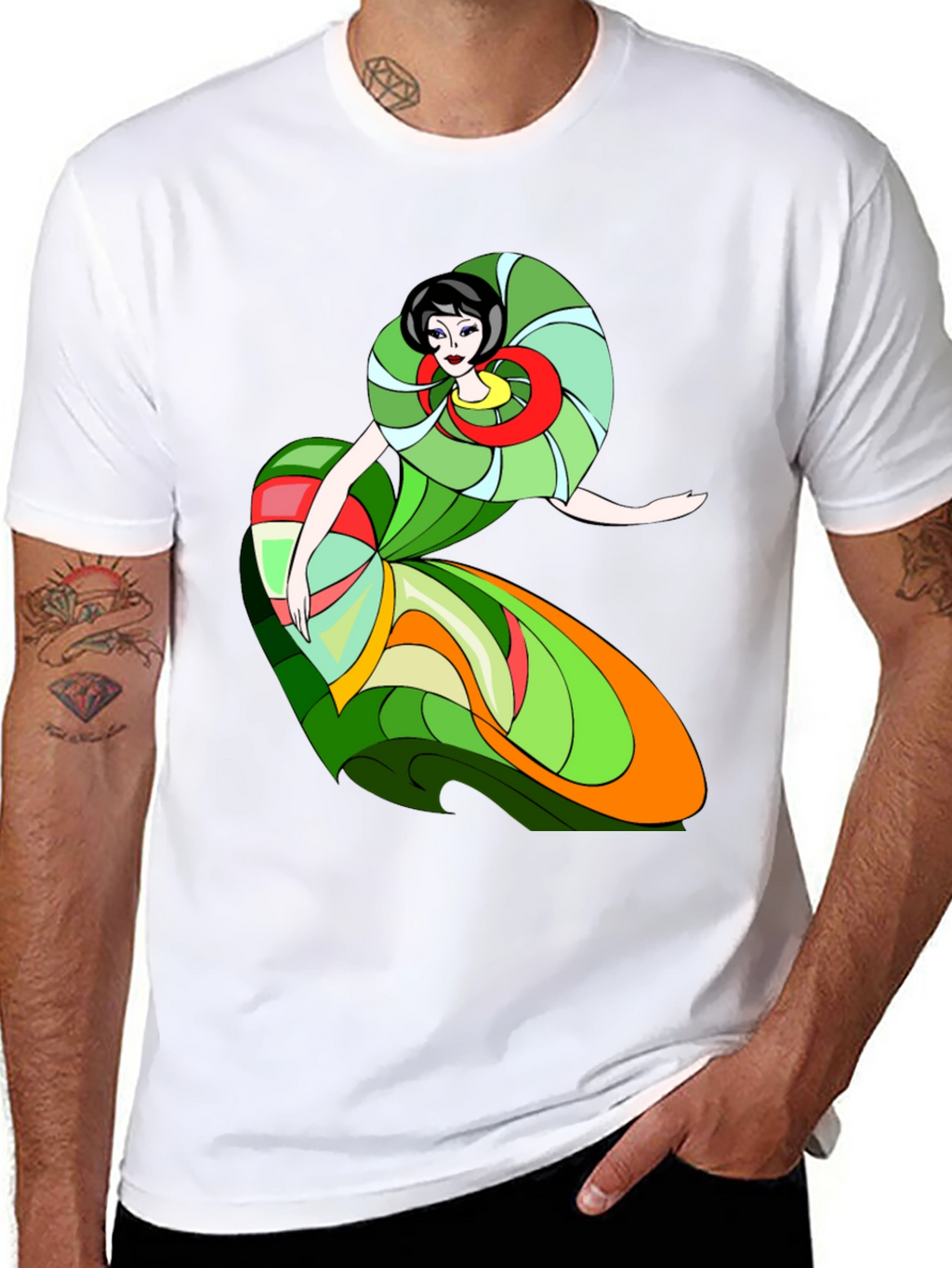 Abstract Woman T-Shirt - Artistic Style