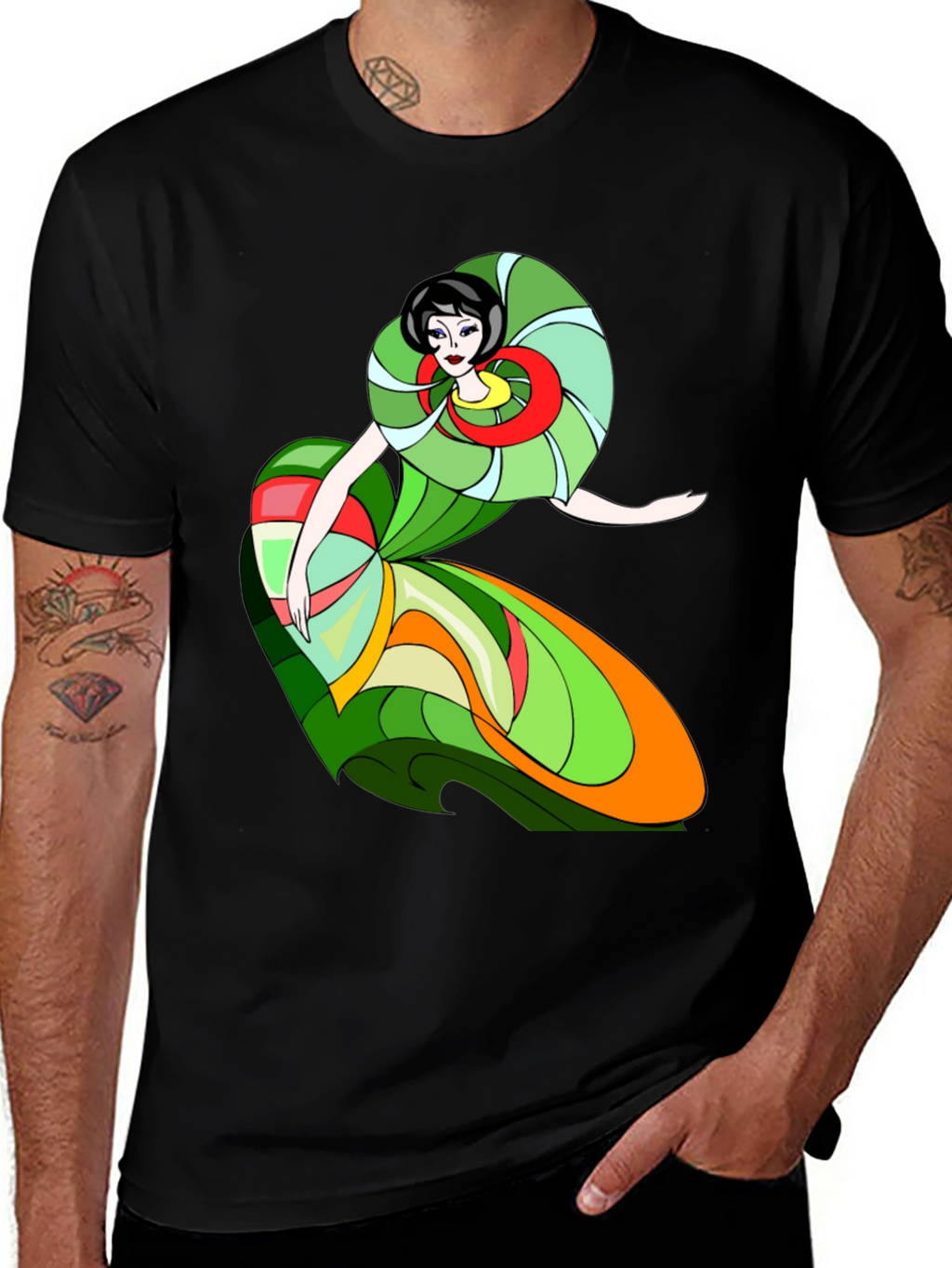 Abstract Woman T-Shirt - Artistic Style