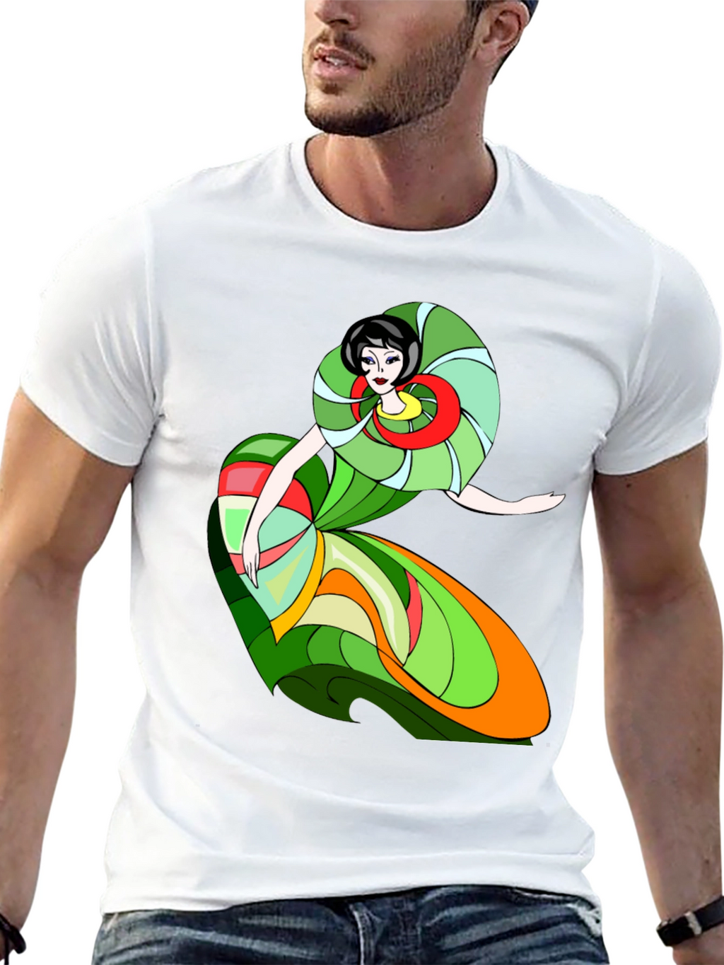 Abstract Woman T-Shirt - Artistic Style