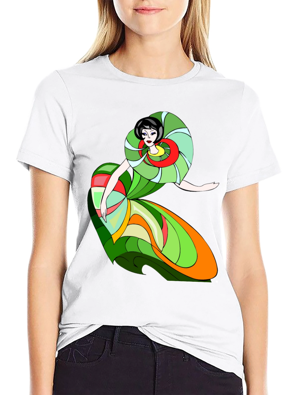 Abstract Woman T-Shirt - Artistic Style