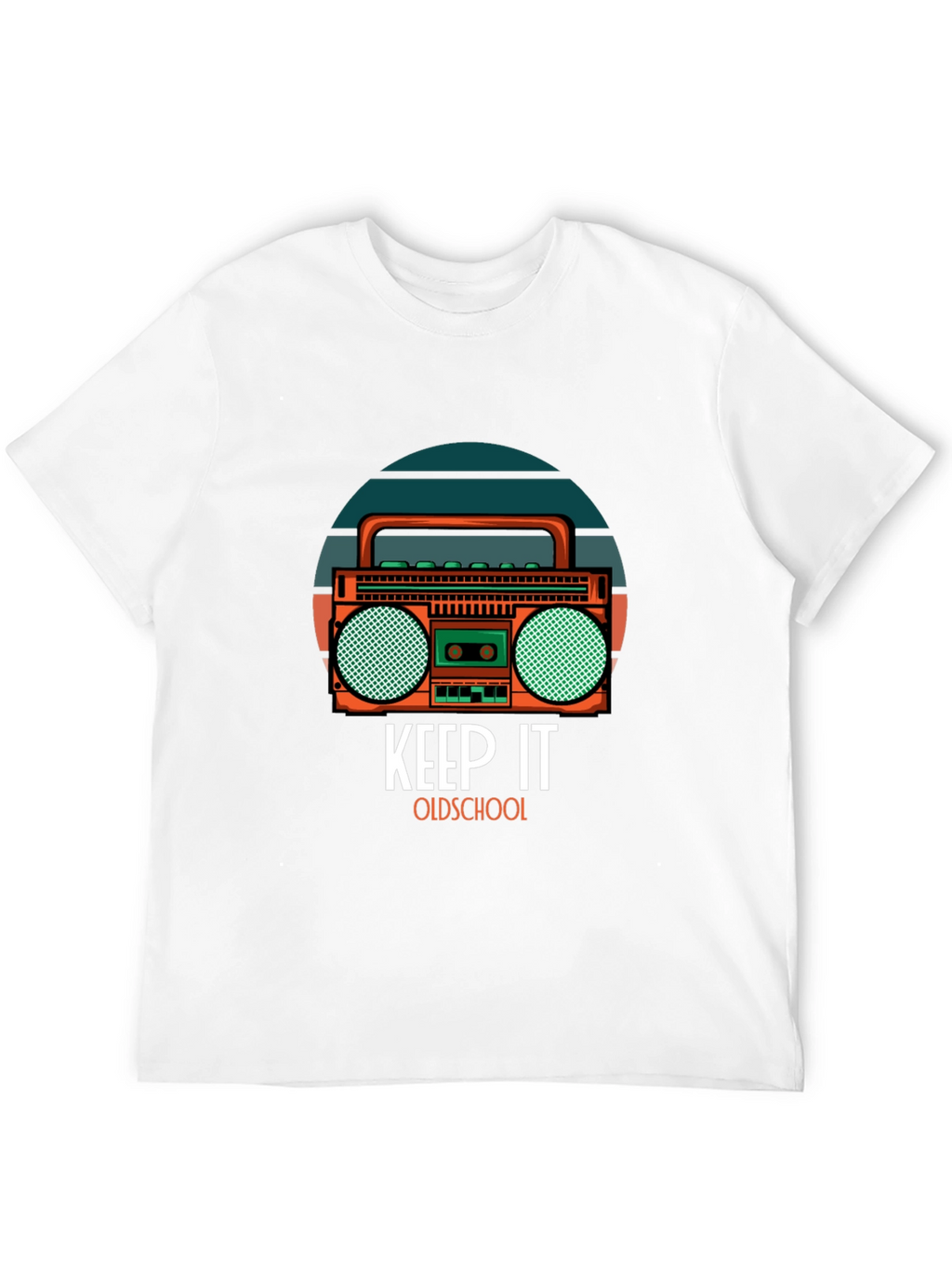 Retro Boombox Graphic T-Shirt - Keep It Oldschool